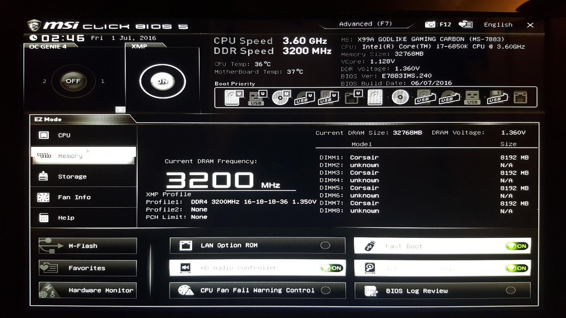Intel Boxed Core i7-6850K Processor (15M Cache, up to 3.80 GHz) FC-LGA14A 3.6 6 BX80671I76850K customer photo 2