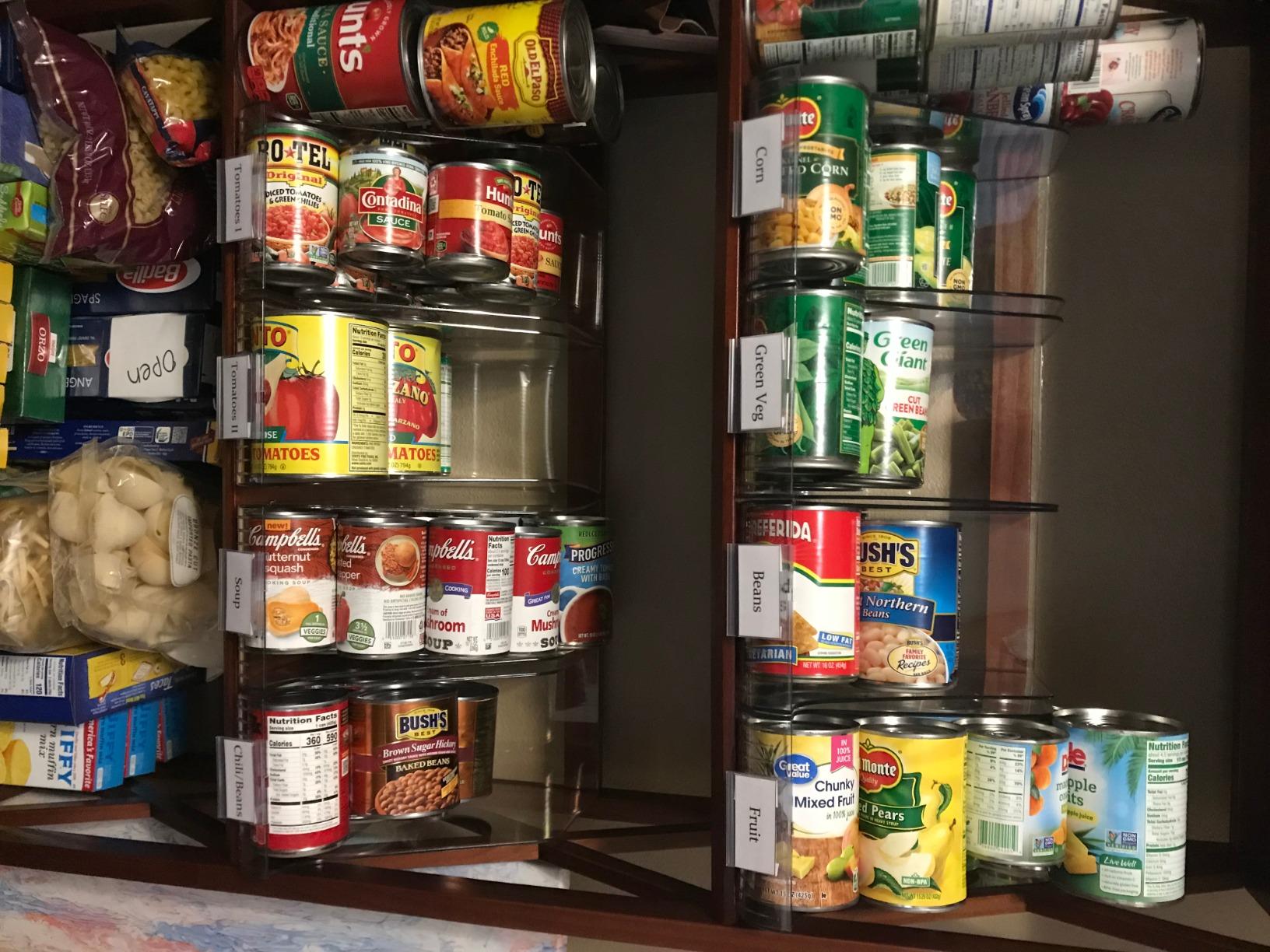 mDesign Can Organisers for Pantries, Fridge Drawers & Fridge Shelves - Kitchen Storage Solutions - for up to 7 Cans of Soda, Food, or Soups - Kitchen Accessories - Pack of 2 - Clear customer photo 1