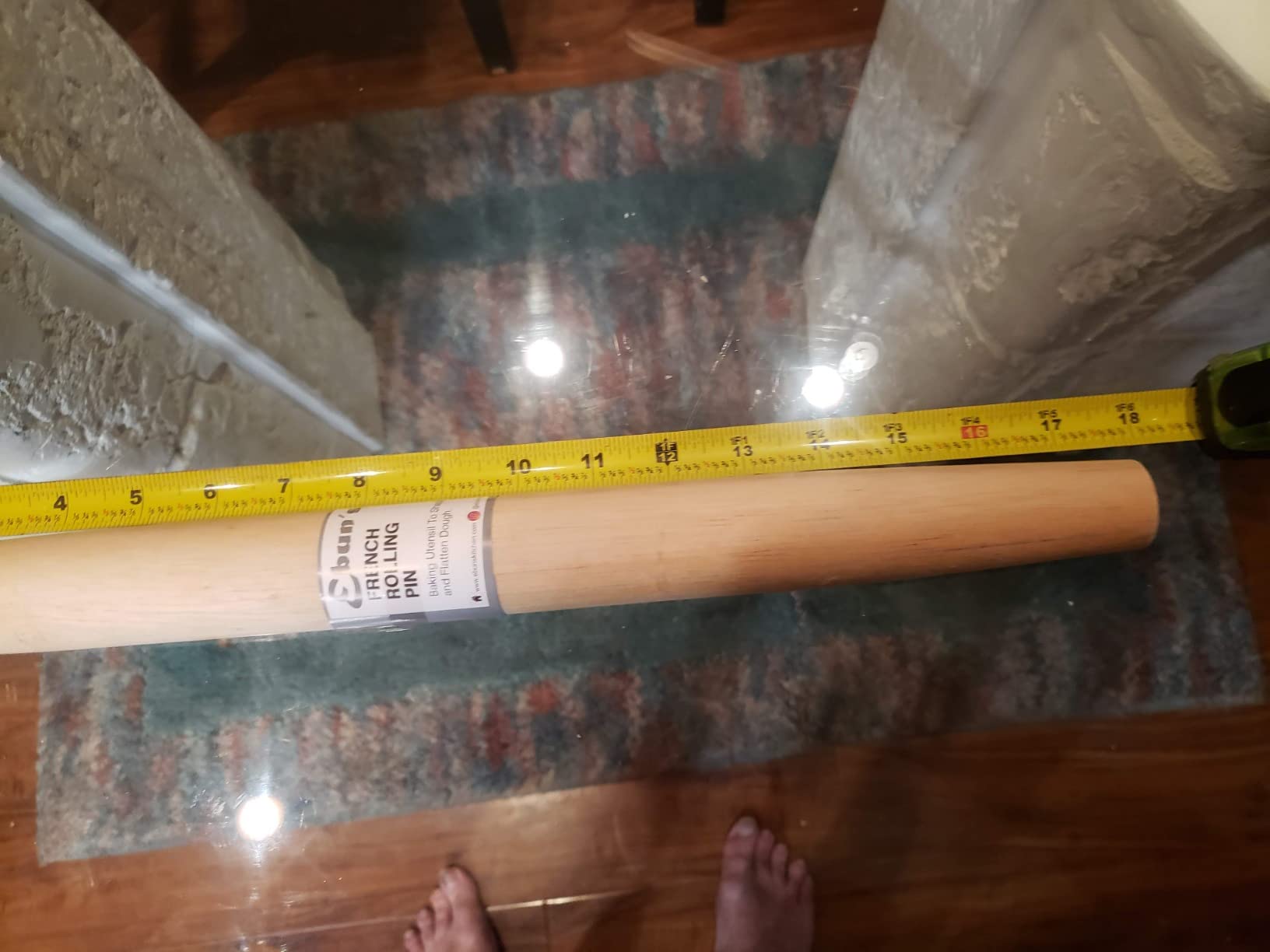 French Rolling Pin - 18 Inch Wooden Dough Roller for Baking Pizza, Pie Crust, Cookies & Pasta | Essential Kitchen Tool & Gift for Bakers, Chefs & Home Cooks customer photo 1
