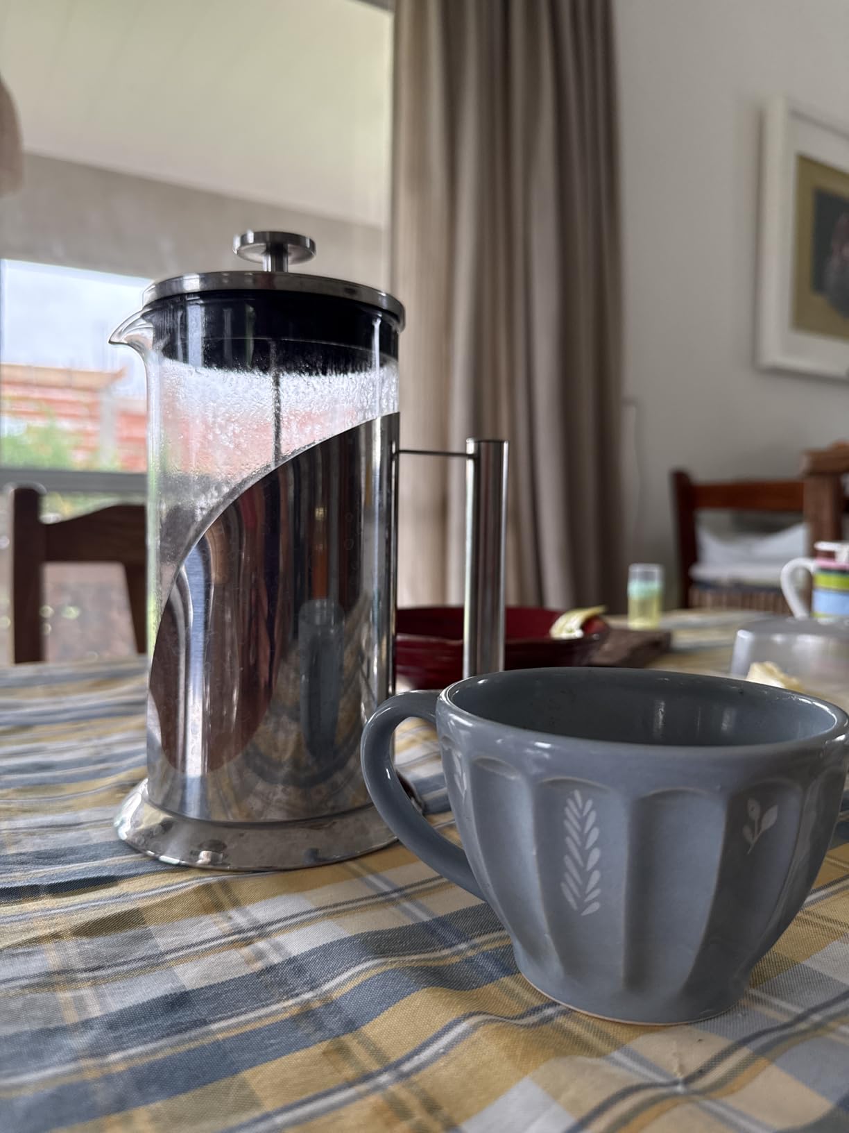 Cafe Du Chateau Stainless Steel French Press Coffee Maker 34 oz - Easy to Use Insulated Coffee Press with 4-Level Filtration, Manual Brewer for Tea, Camping & Travel with BPA Free, Durable Clear Glass customer photo 1