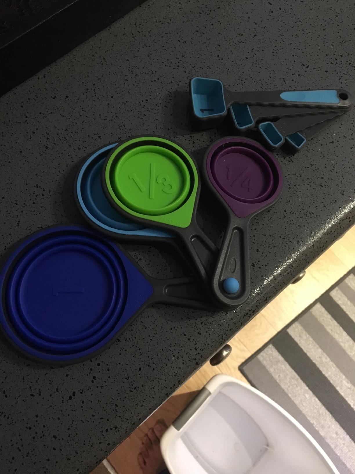 Collapsible Measuring Cups and Measuring Spoons | Portable Food Grade Silicone customer photo 2