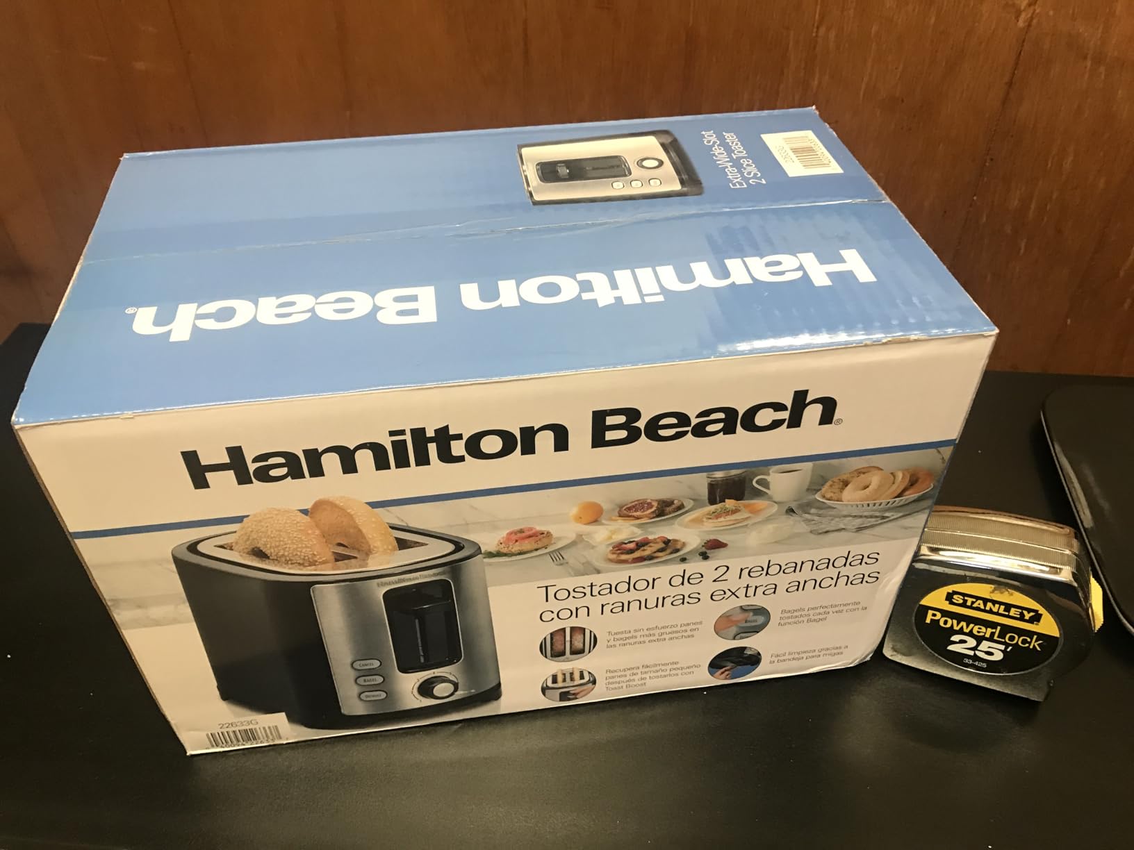 Hamilton Beach 2 Slice Extra Wide Slot Toaster with Bagel & Defrost Settings, Shade Selector with 7 Browning Levels, Toast Boost, Auto Shutoff, Black & Stainless Steel (22633) customer photo 1