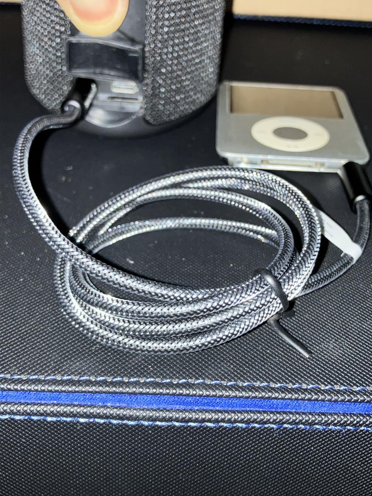 Syncwire Long Aux Cable 6.5Ft- Auxiliary Audio Cable for Headphones, Car, Home Stereos, iPhone/Ipad iPod/Echo Dot, Galaxy S8/ Galaxy Note 8/ Smartphones & More - Black customer photo 1