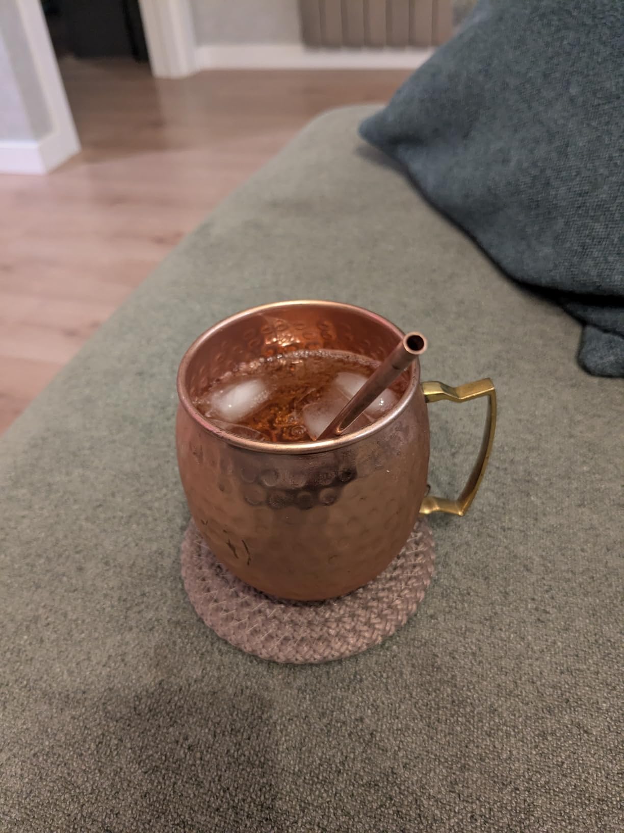 Benicci Moscow Mule Copper Mugs - Set of 4-100% HANDCRAFTED - Food Safe Pure Solid Copper Mugs - 16 oz Christmas Gift Set with Premium Quality Cocktail Straws and Jigger customer photo 1