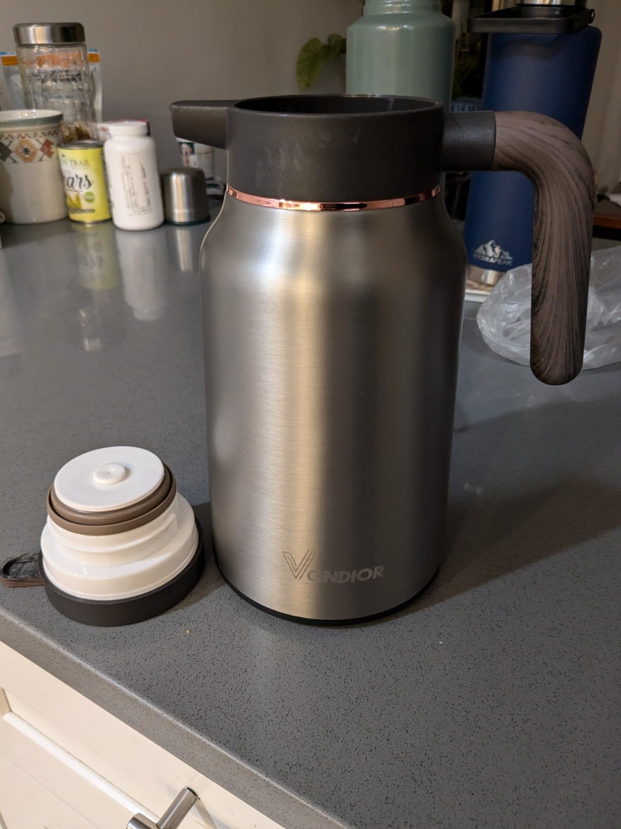 Coffee Carafe for Keeping Hot - 102oz/3L Airpot Coffee Dispenser with Pump - Insulated Stainless Steel Hot Beverage Dispenser customer photo 2