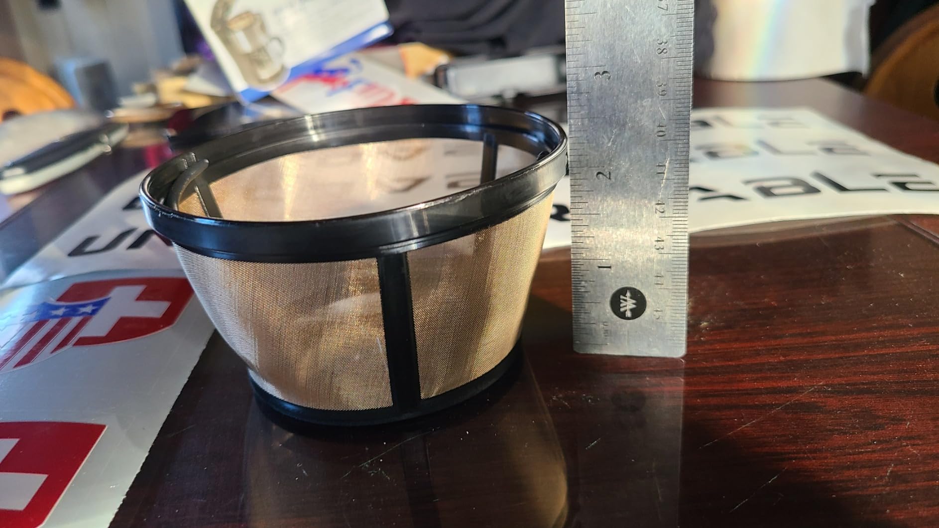 GOLDTONE Reusable 8-12 Cup Basket Coffee Filter fits Mr. Coffee Makers and Brewers, Replaces your Paper Coffee Filters, BPA Free customer photo 2