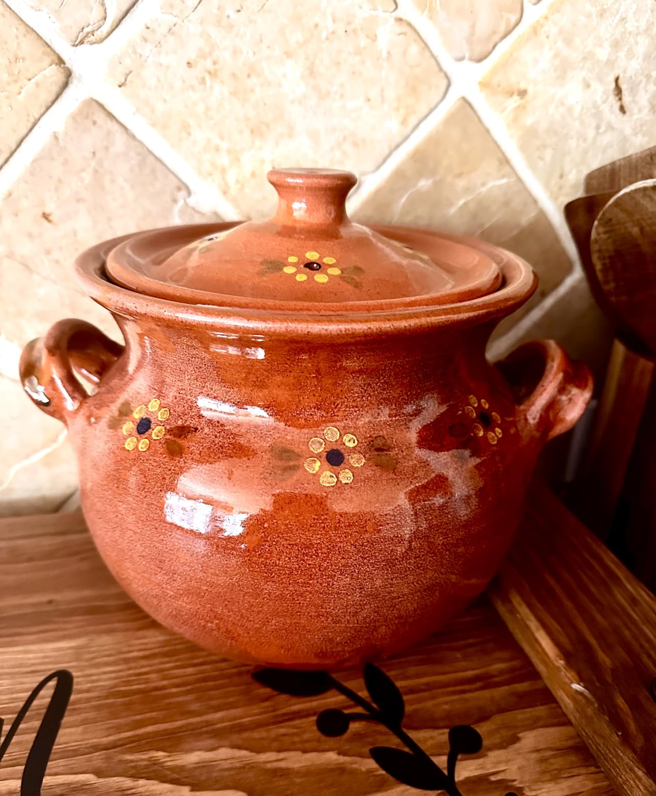 Ancient Cookware, Traditional Mexican Clay Bean Olla Pot, Terracotta, 3 Quarts customer photo 1