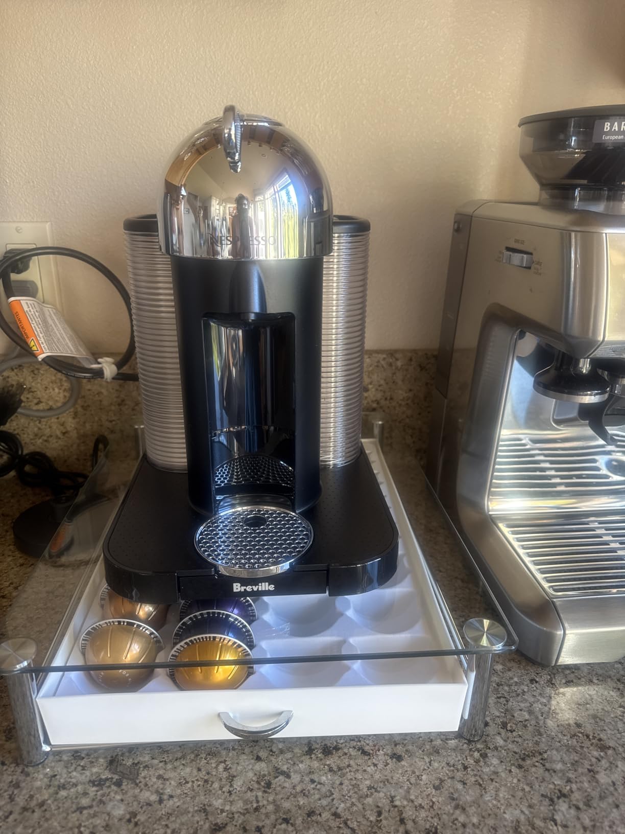 Vertuo Coffee and Espresso Maker by Breville, Chrome with Aeroccino Milk Frother customer photo 1