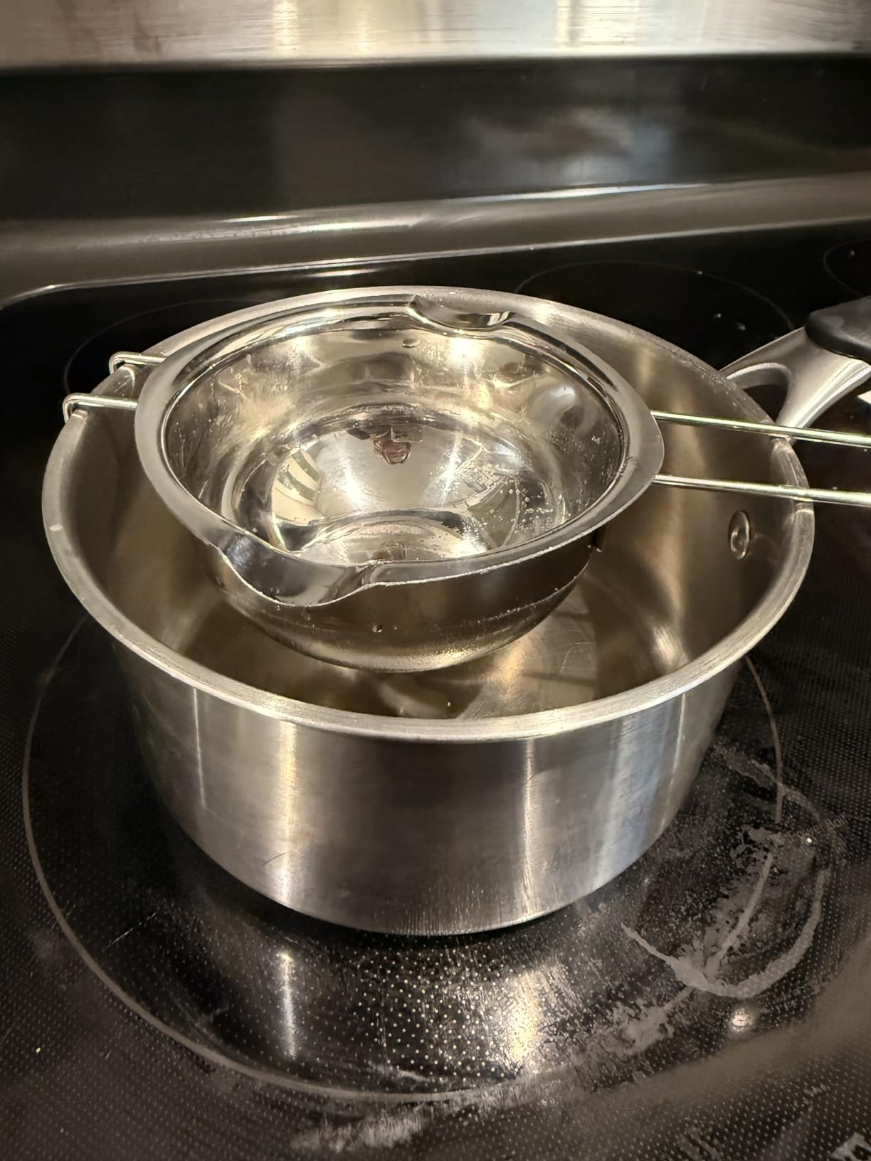 Stainless Steel Double Boiler Pot for Melting Chocolate, Candy and Candle Making (18/8 Steel, 2 Cup Capacity, 480ML) customer photo 2