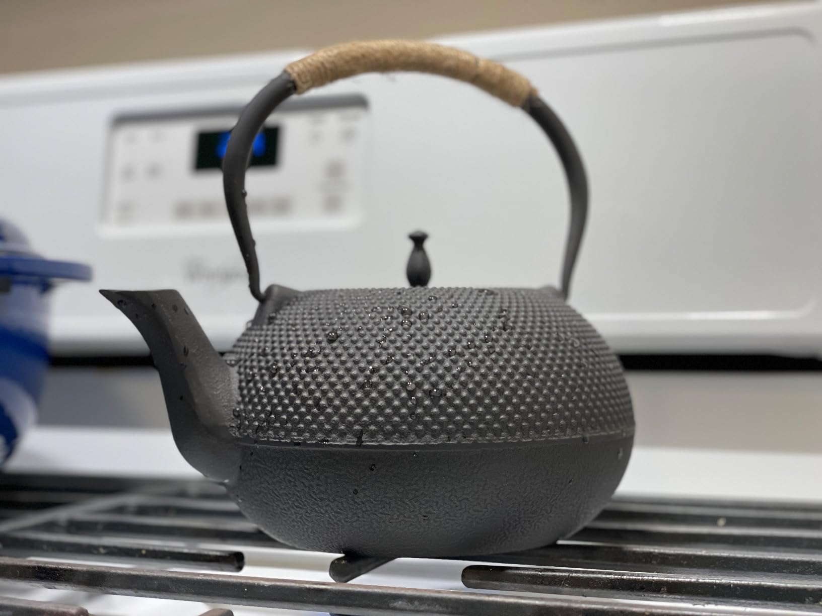 suyika Japanese Tetsubin Cast Iron Teapot Tea Kettle pot with Stainless Steel Infuser for Stovetop Safe Coated with Enameled Interior 22 oz/650 ml customer photo 2