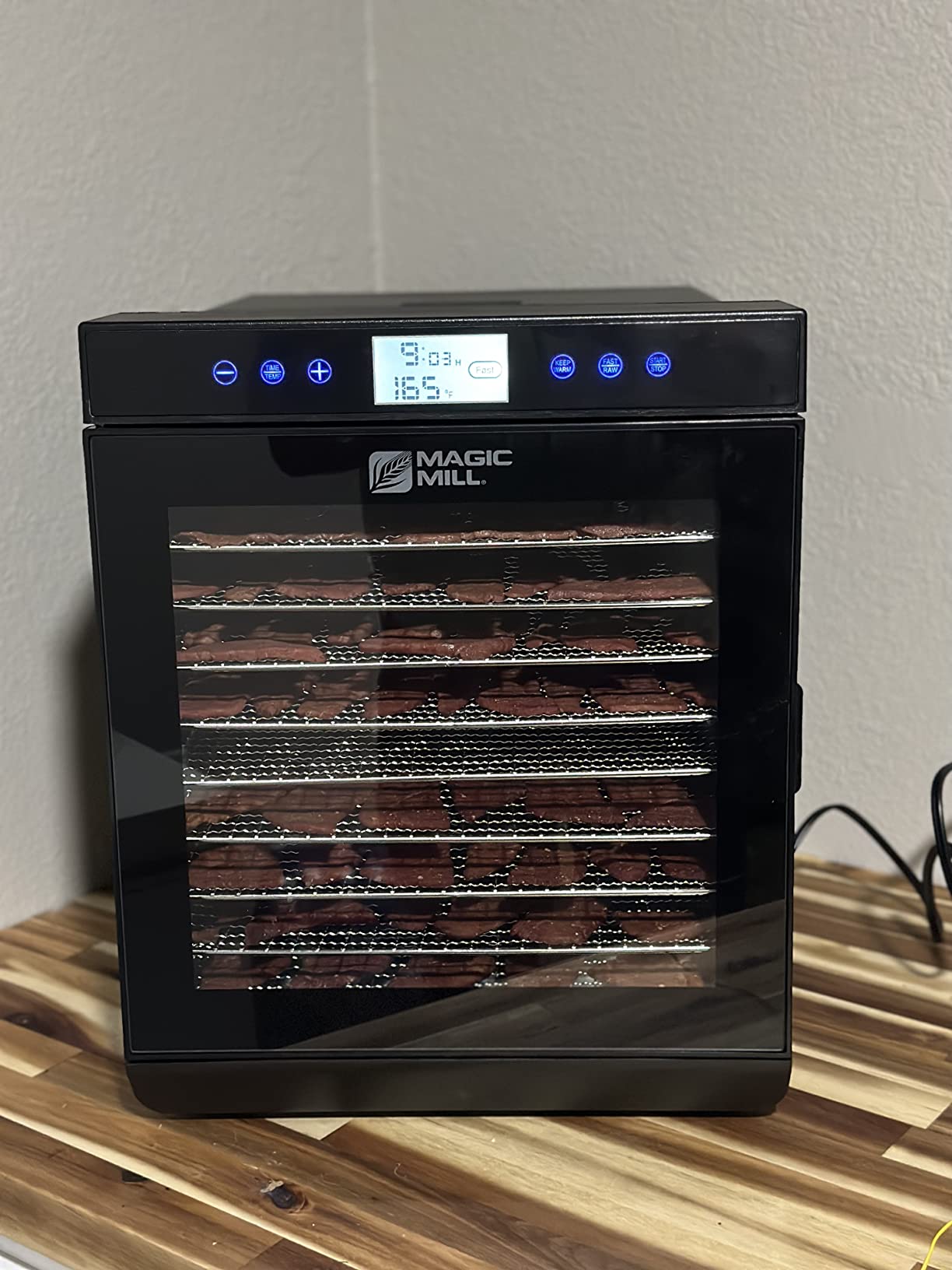 Magic Mill Premium Food Dehydrator Machine (15 Extra-Large Stainless Steel Trays) 800W Dryer for Beef Jerky, Fruits, Vegetables, Dog Treats, 48 Hour Digital Timer - 95°-167° Temperature Control customer photo 2