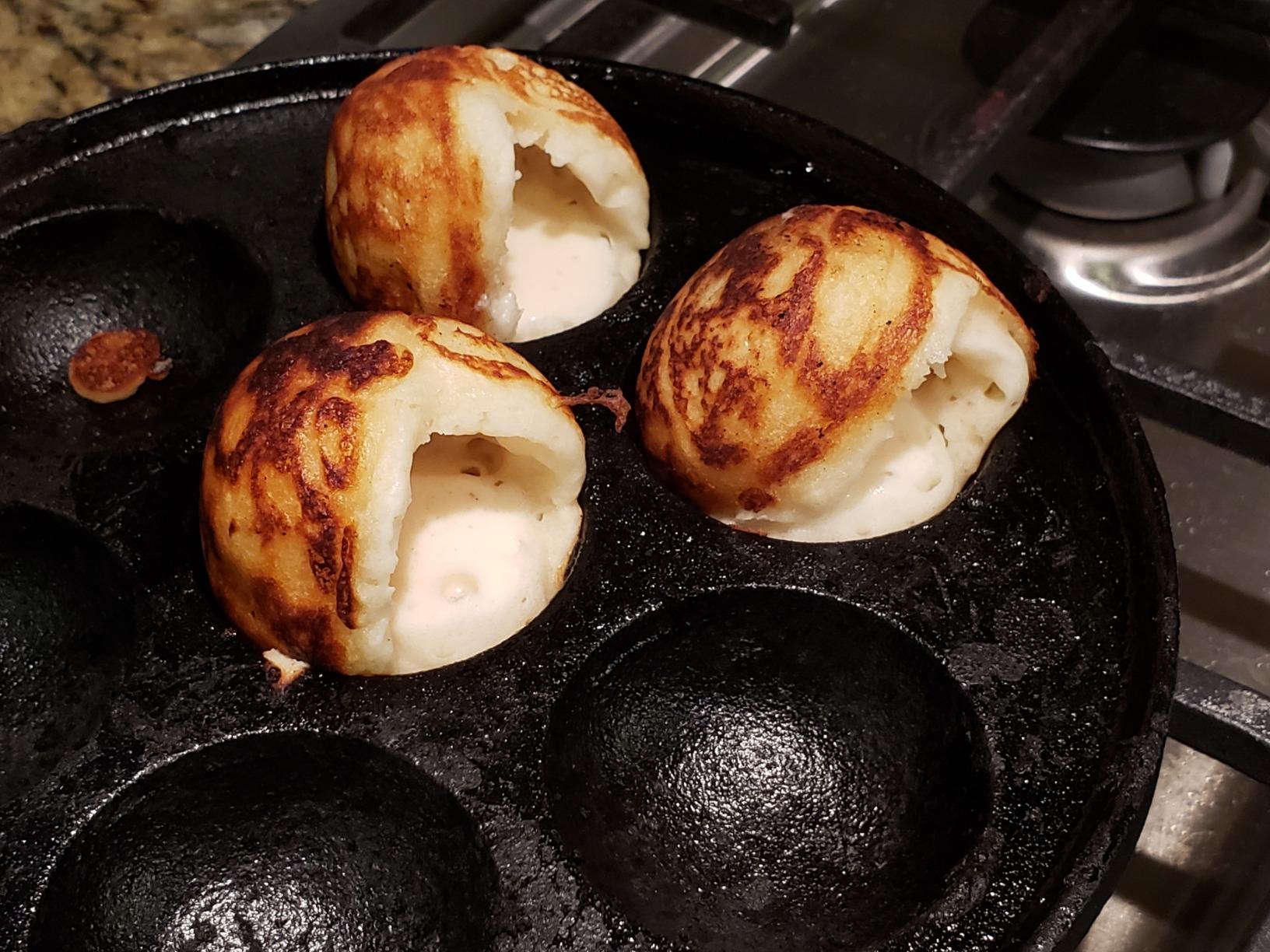 Upstreet Cast Iron Aebleskiver Pan - Ideal for Mini Pancake Mold, Cake Pop Pan, and Takoyaki Maker (Black) customer photo 2