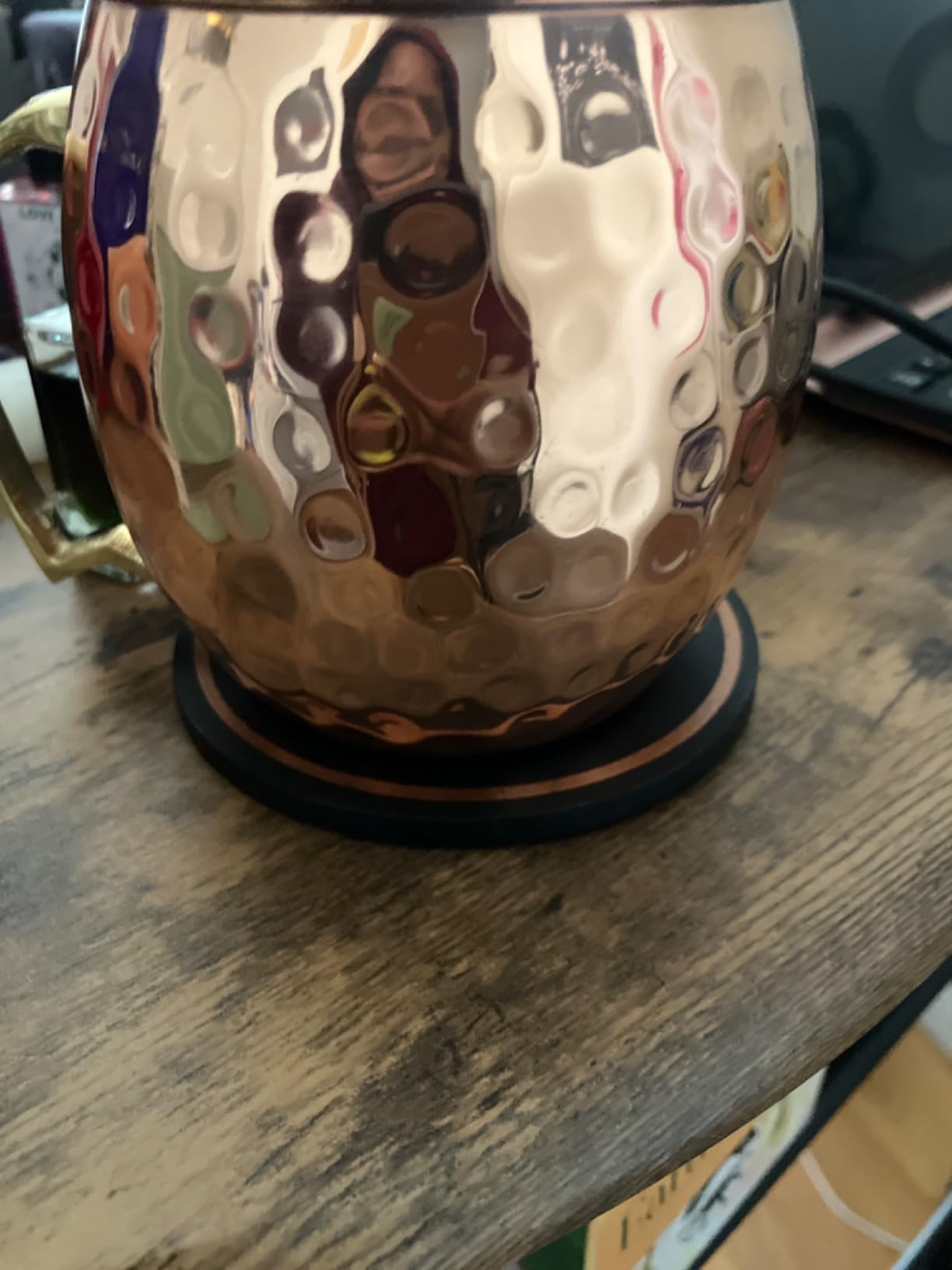 Moscow Mule Copper Mugs - Unique HANDCRAFTED Gift Set of 4, Hammered by Artisan, 100% Pure Solid Copper Cups 16oz for Drinking Water & Cocktails, Include 19 Pcs accessories & Special Opener customer photo 1