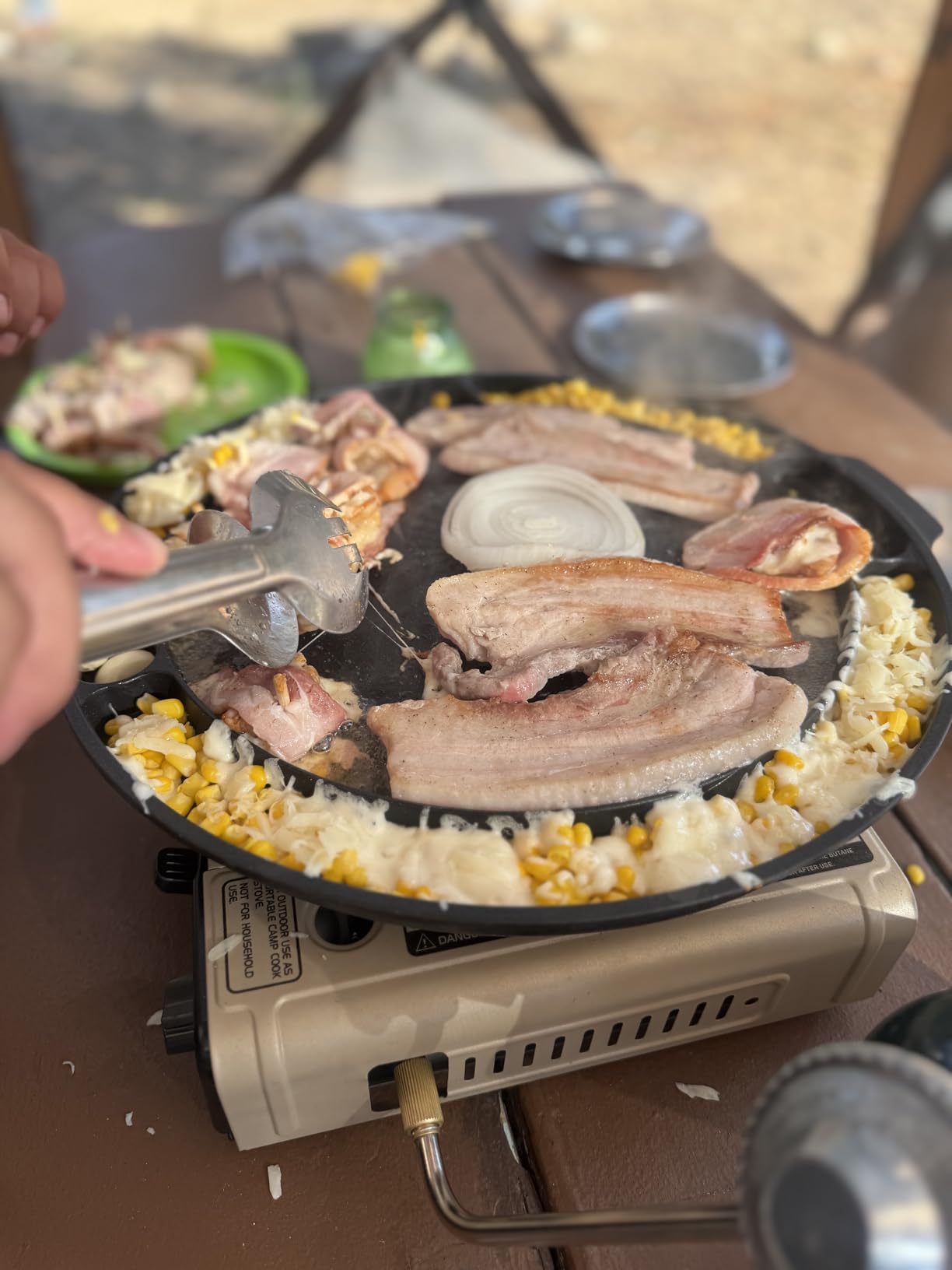 COOKKING - Master Grill Pan, Korean Traditional BBQ Grill Pan - Stovetop Nonstick Indoor/Outdoor Smokeless BBQ Cast Aluminum Grill Pan, Made in Korea customer photo 2