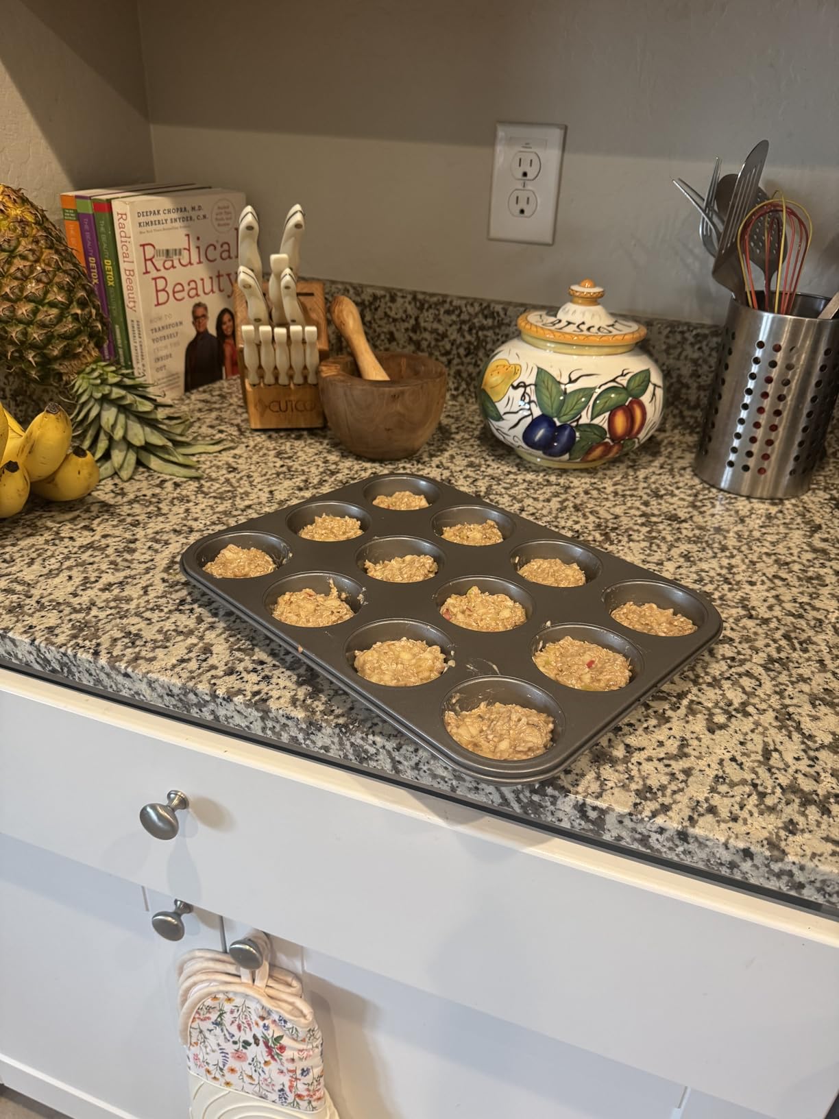 Amazon Basics Nonstick Muffin Pan, Set of 2, Sturdy, Oven Safe, Bakes Evenly, Easy to Clean, 12 Cups, Gray, 13.9x10.55x1.22