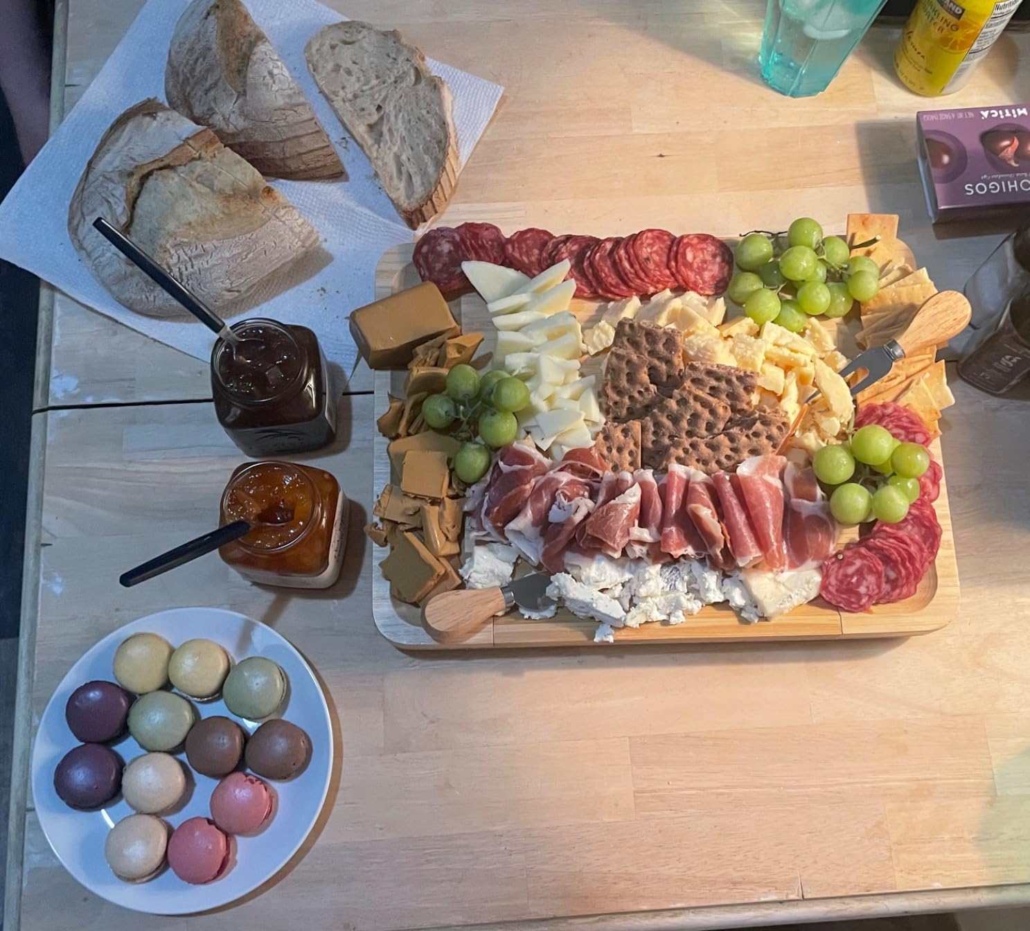 Bamboo Cheese Board and Knife Set - Beautiful Charcuterie Board for Wine, Cheese, and Gifts customer photo 2