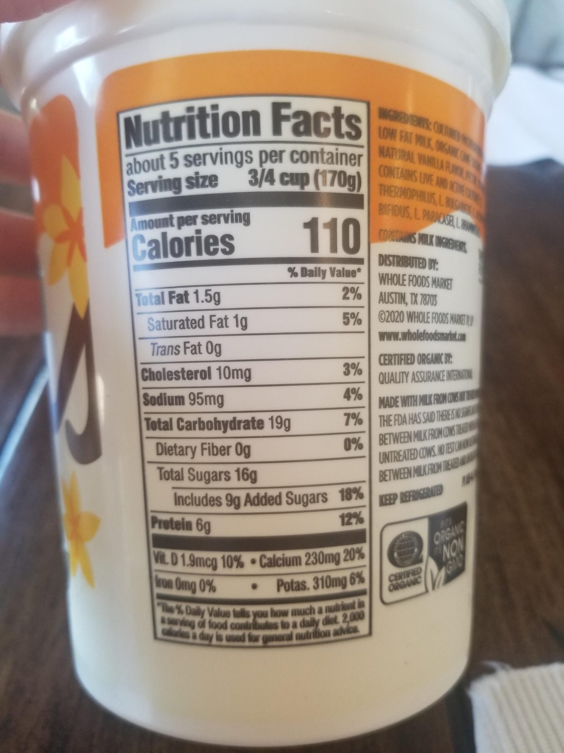 365 by Whole Foods Market, Organic Vanilla Low Fat Yogurt, 32 oz customer photo 2