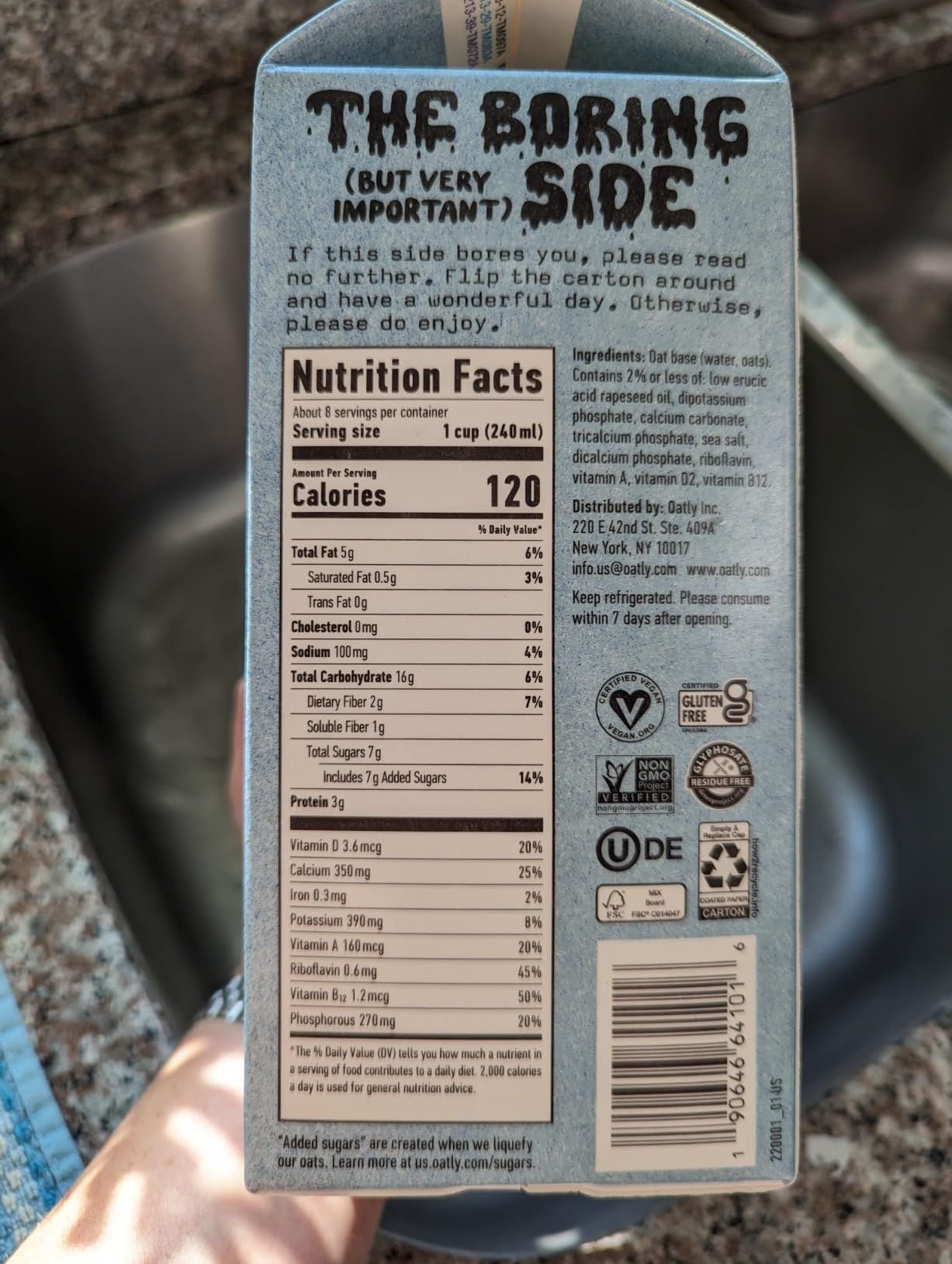 Oatly Original Oat Milk, 64 oz customer photo 2