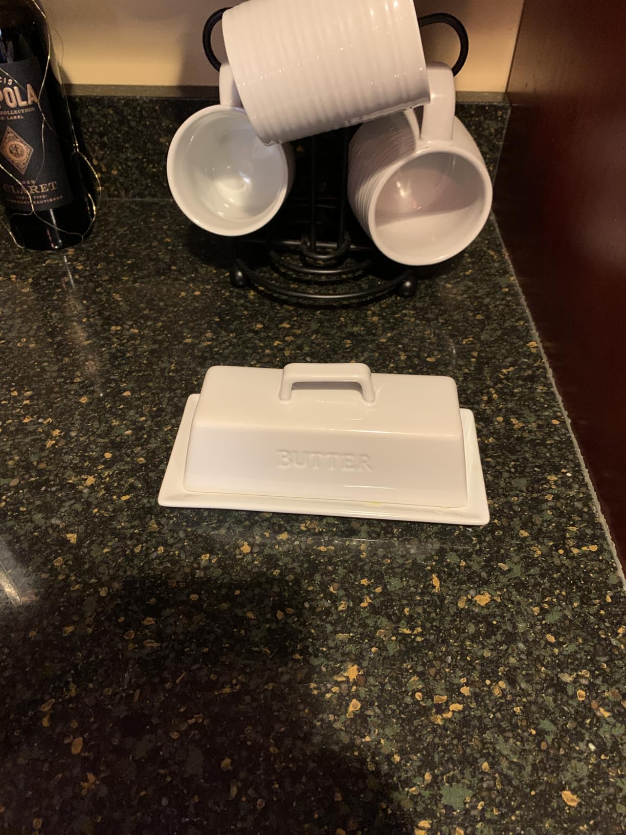 Butter Dish with Lid for Countertop, by Kook, Ceramic Dish Tray with Cover, Kitchen Keeper, Container, Holder (White) customer photo 1