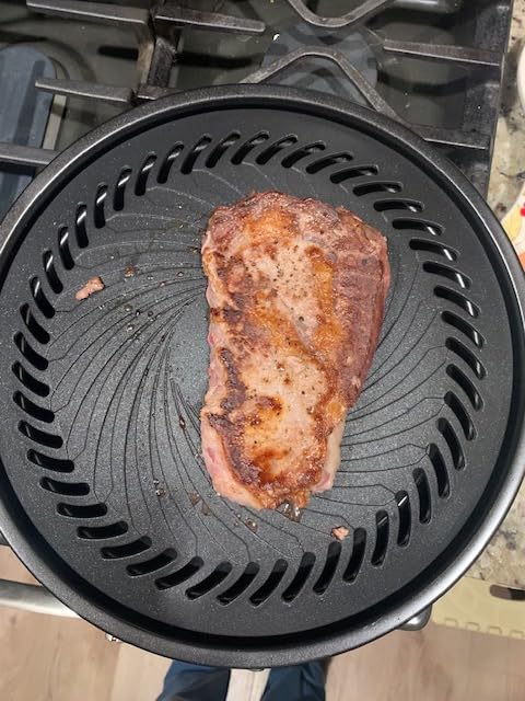 Iwatani Cb-P-YPL Korean Cookware Korean BBQ Stove Top Grill Pan customer photo 2