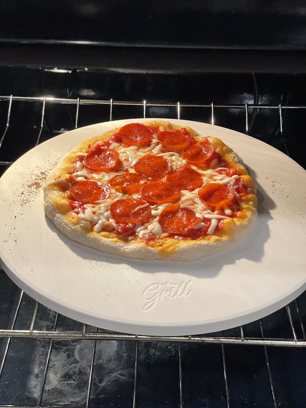HANS GRILL PIZZA STONE | Rectangular Pizza Stone For Oven Baking & BBQ Grilling With Free Wooden Peel | Extra Large 15 x 12