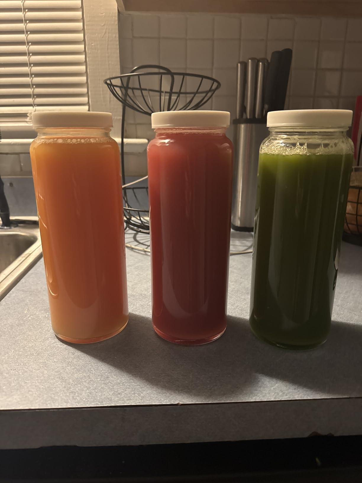 16oz Glass Juice Bottles with Lids - 6 Pack Wide Mouth Glass Water Bottles for Juices, Smoothies, Beverage Storage - Durable, Reusable, Dishwasher Safe, Glass Bottles for Juicing (White Caps) customer photo 1