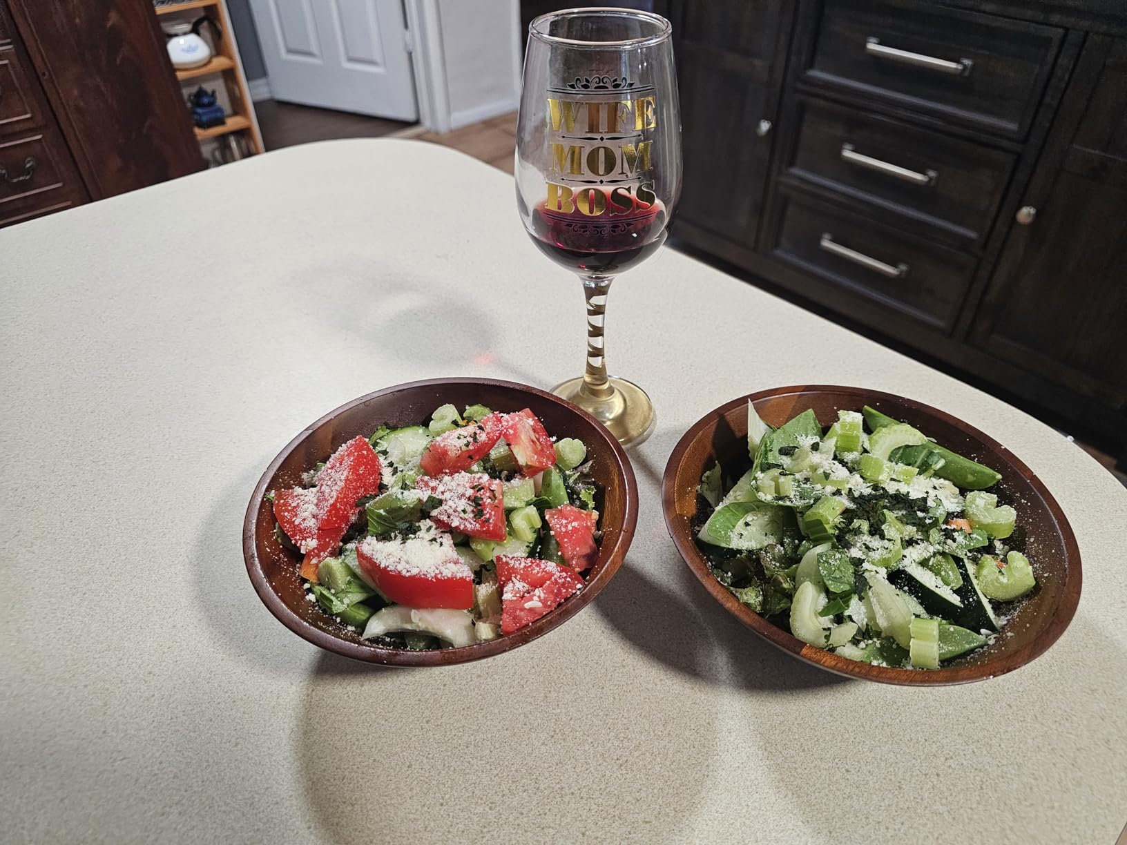 AIDEA Acacia Wooden Serving Bowls, 7 Inch Set of 4 for Salad, Soup, Noodle and More customer photo 2
