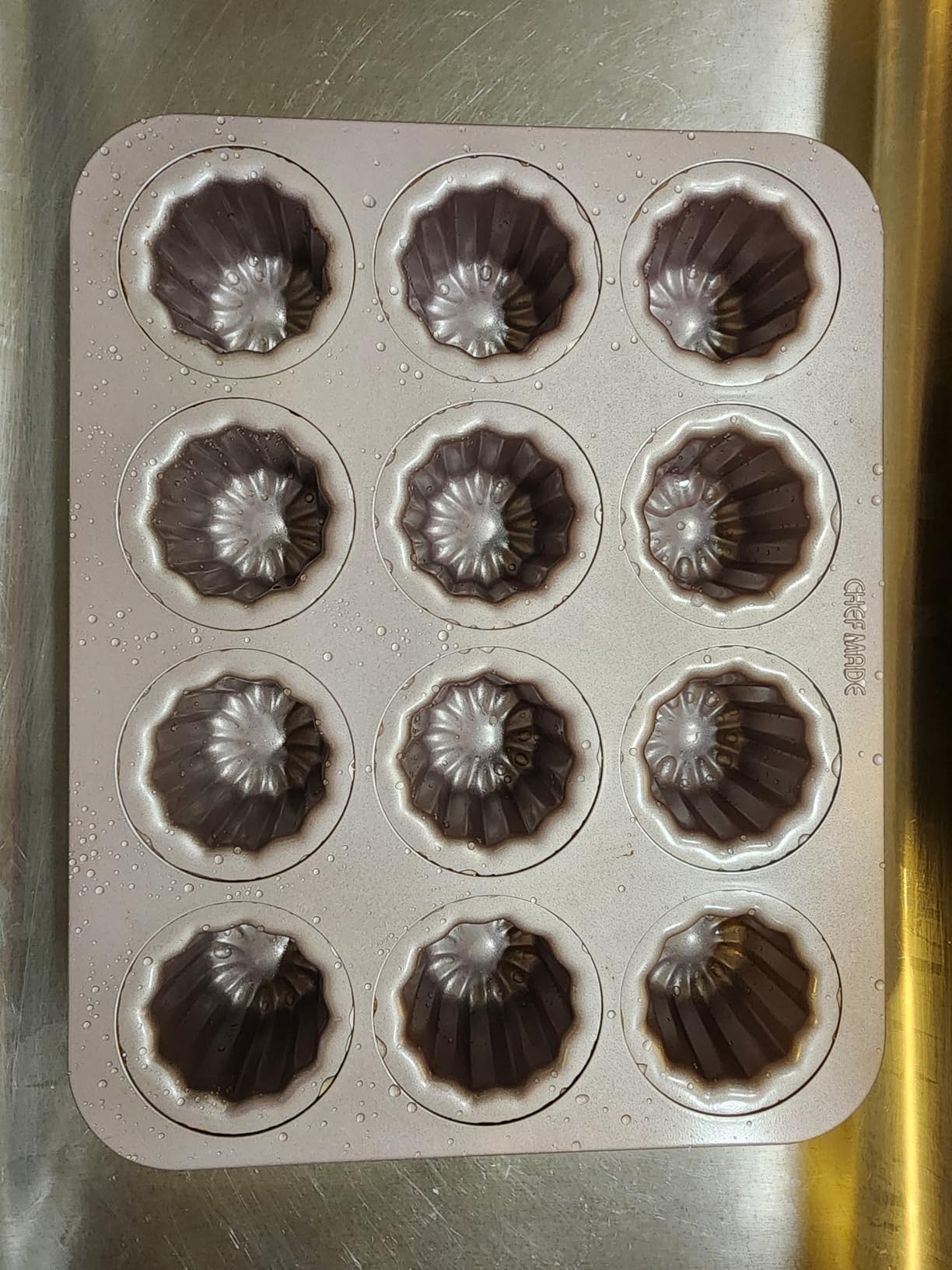 CHEFMADE Canele Mold Cake Pan, 12-Cavity Non-Stick Canele Muffin Bakeware customer photo 2