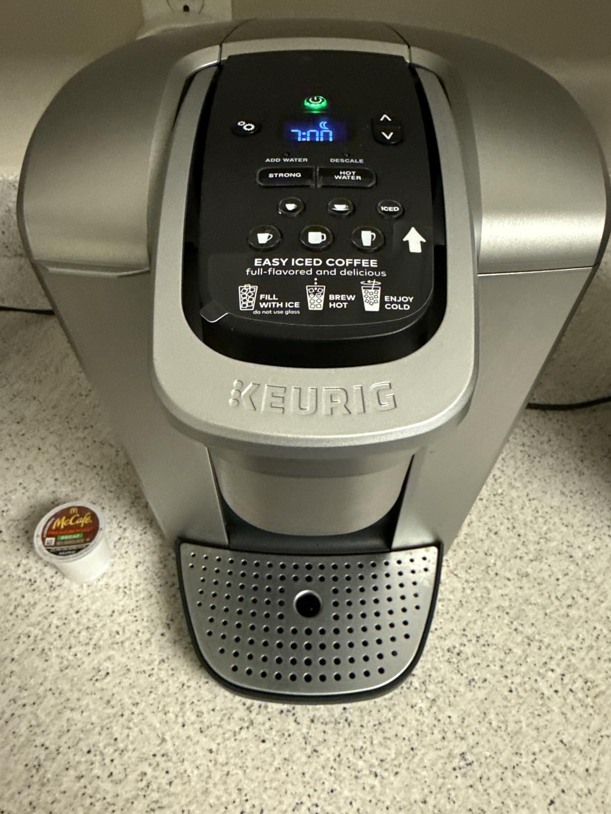 Keurig K-Elite Single Serve K-Cup Pod Coffee Maker, with Strength and Temperature Control, Iced Coffee Capability, 8 to 12oz Brew Size, Programmable, Brushed Slate customer photo 2