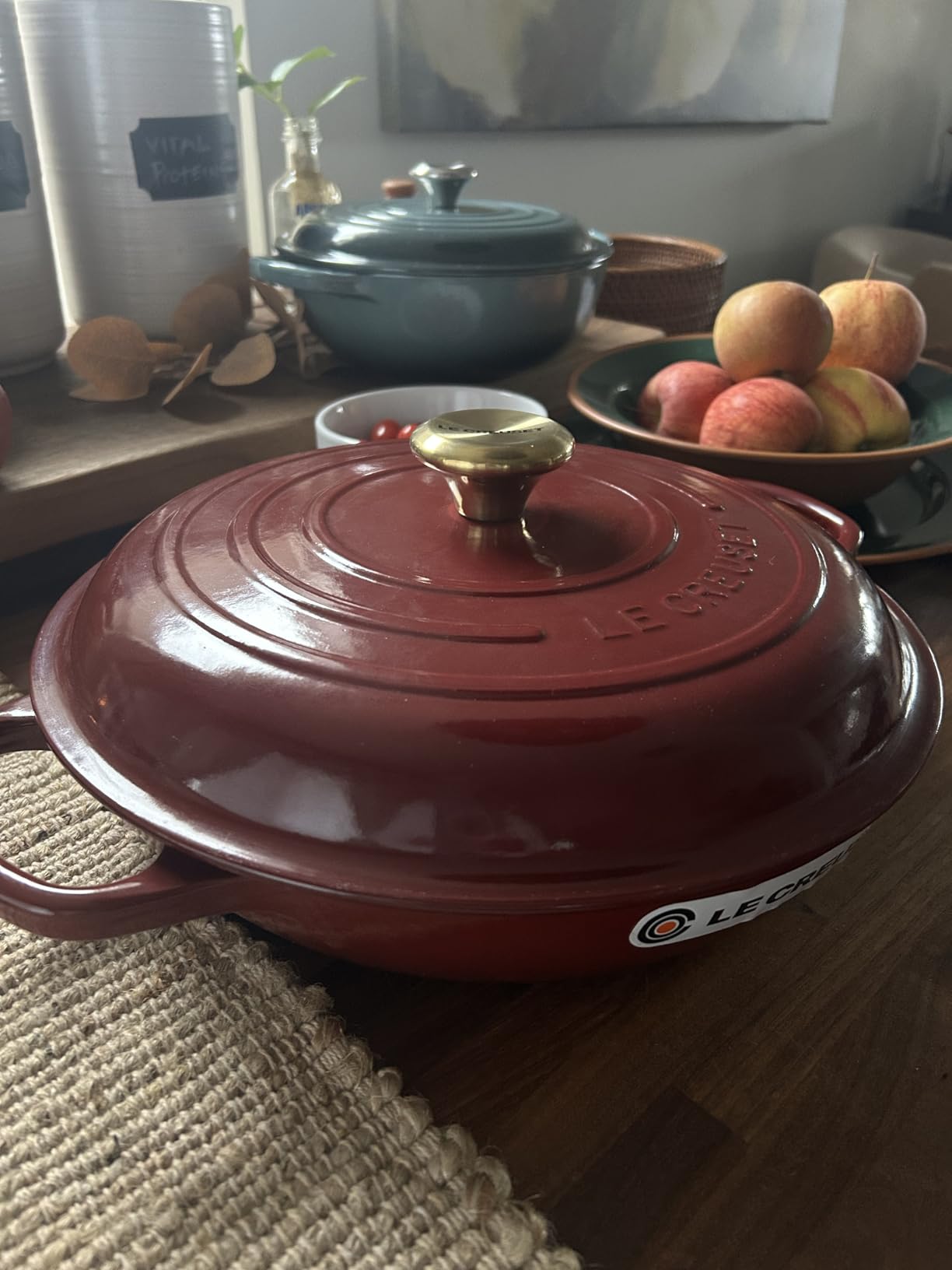 Le Creuset Enameled Cast Iron Signature Braiser, 3.5 qt., Sea Salt customer photo 1