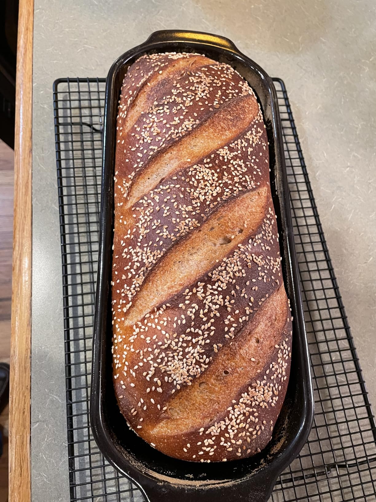 Emile Henry Italian Bread Loaf Baker | Burgundy customer photo 2
