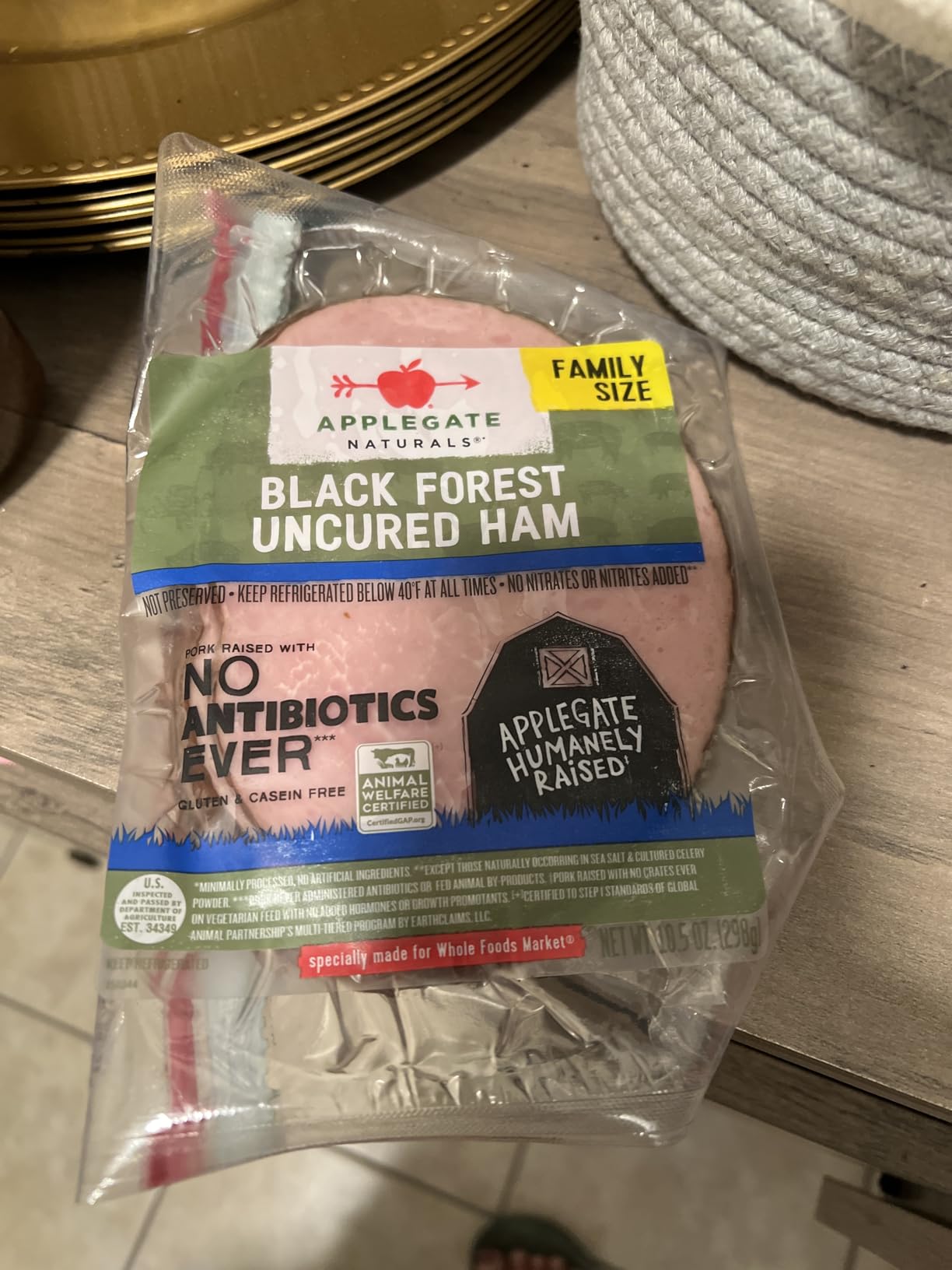 Applegate, Natural Uncured Black Forest Ham Family Size, 10.5oz customer photo 1