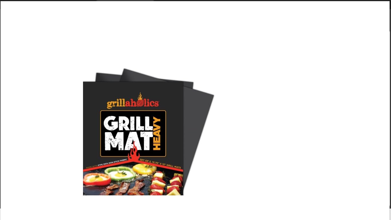 Grillaholics BBQ Mesh Grill Mat - Set of 2 Grill Mats Non Stick - Nonstick Grilling with More Delicious Smoky Flavor - Lifetime Manufacturer Warranty customer photo 1