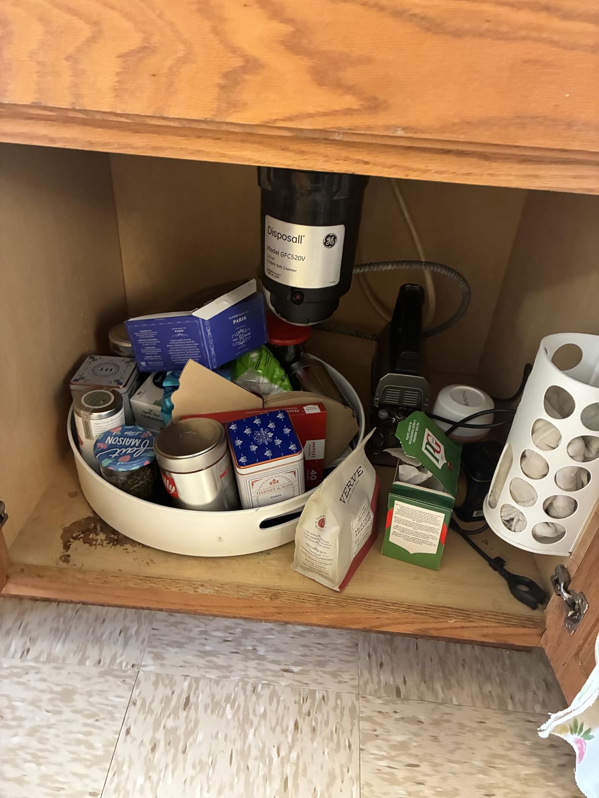 Copco Under-Sink Pantry and Cabinet Organizer, 18-Inch, Revolving Storage Solution, White and Gray customer photo 1