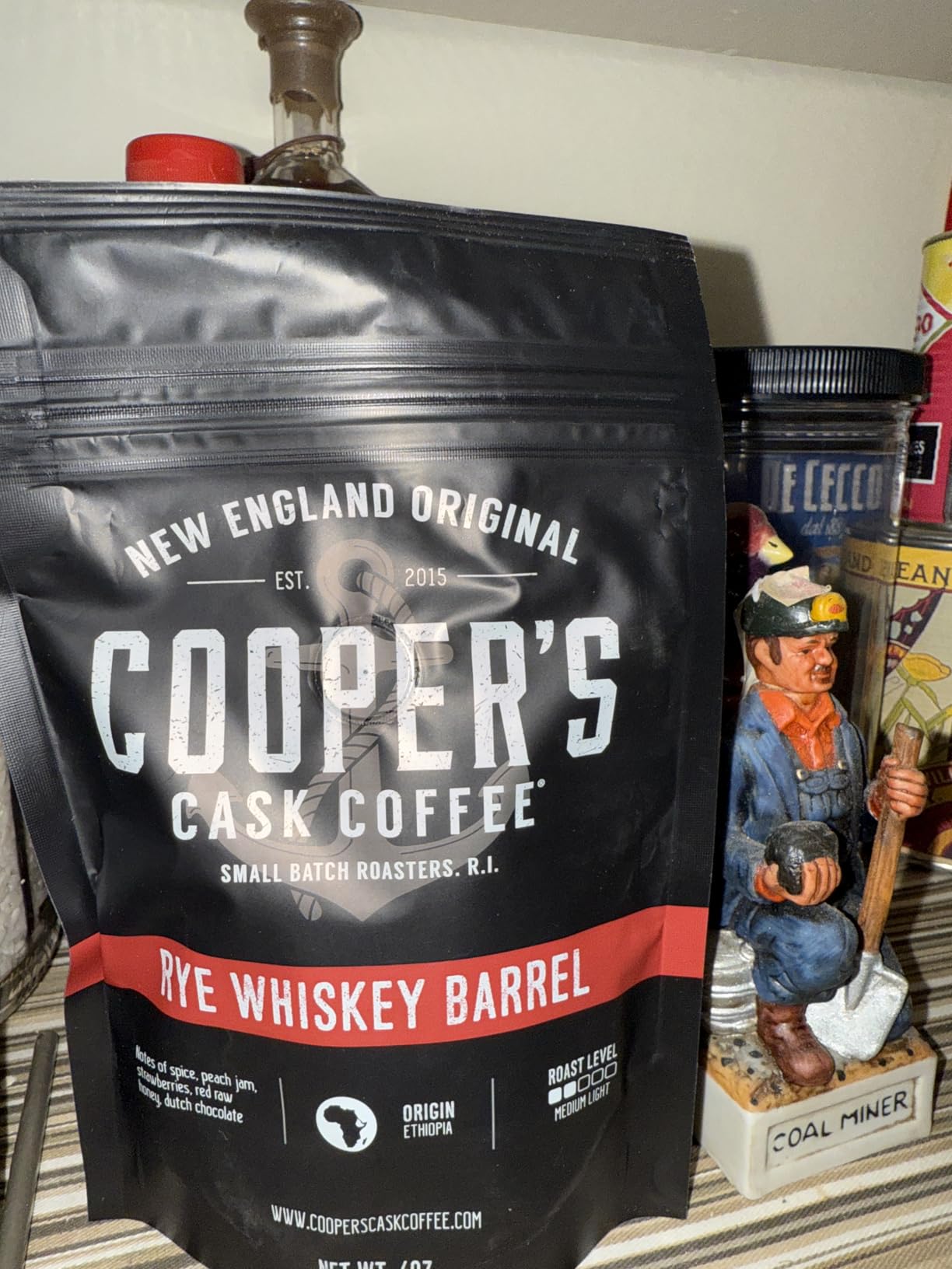 Bourbon & Whiskey Barrel Aged Coffee Box Set with Four Whole Bean Single Origin Coffees (Colombia, Sumatra, Ethiopia, Rwanda) Premium Small-Batch Gourmet Roasted Coffee Gift (Pack or 4) customer photo 2