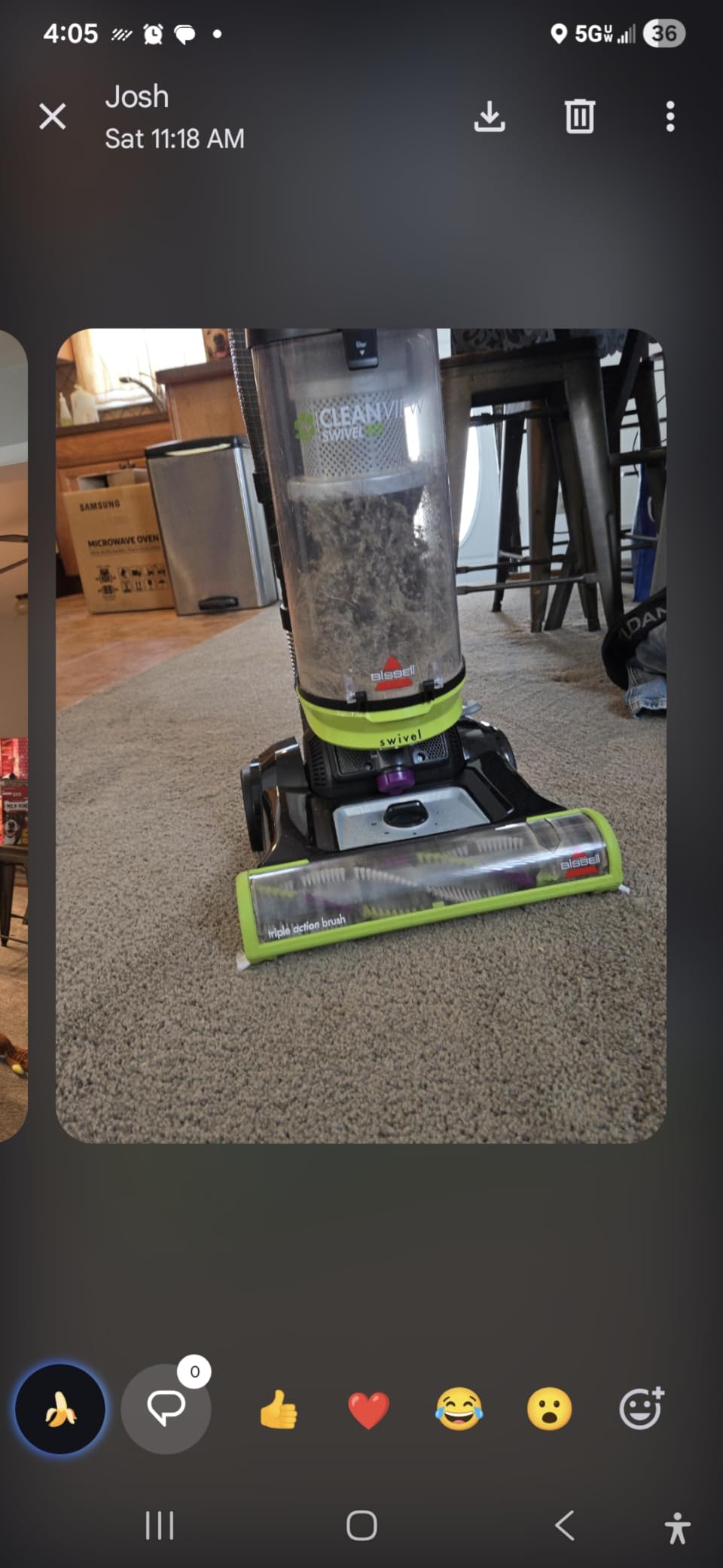 Bissell CleanView Swivel Pet Upright Vacuum, Swivel Steering for Maneuverability, Triple Action Brush Roll for Pet Hair, Large Capacity Dirt Tank & Scatter-Free Tech, 2252 customer photo 2