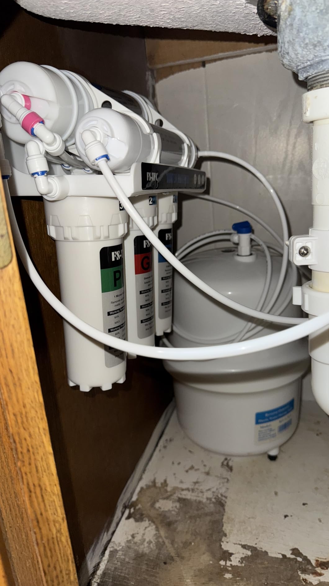 FS-TFC 5-Stage Reverse Osmosis Water Filtration System 100GPD Fast Flow Plus Extra 4 Filter for Free (FS-RO-100G-A) customer photo 2