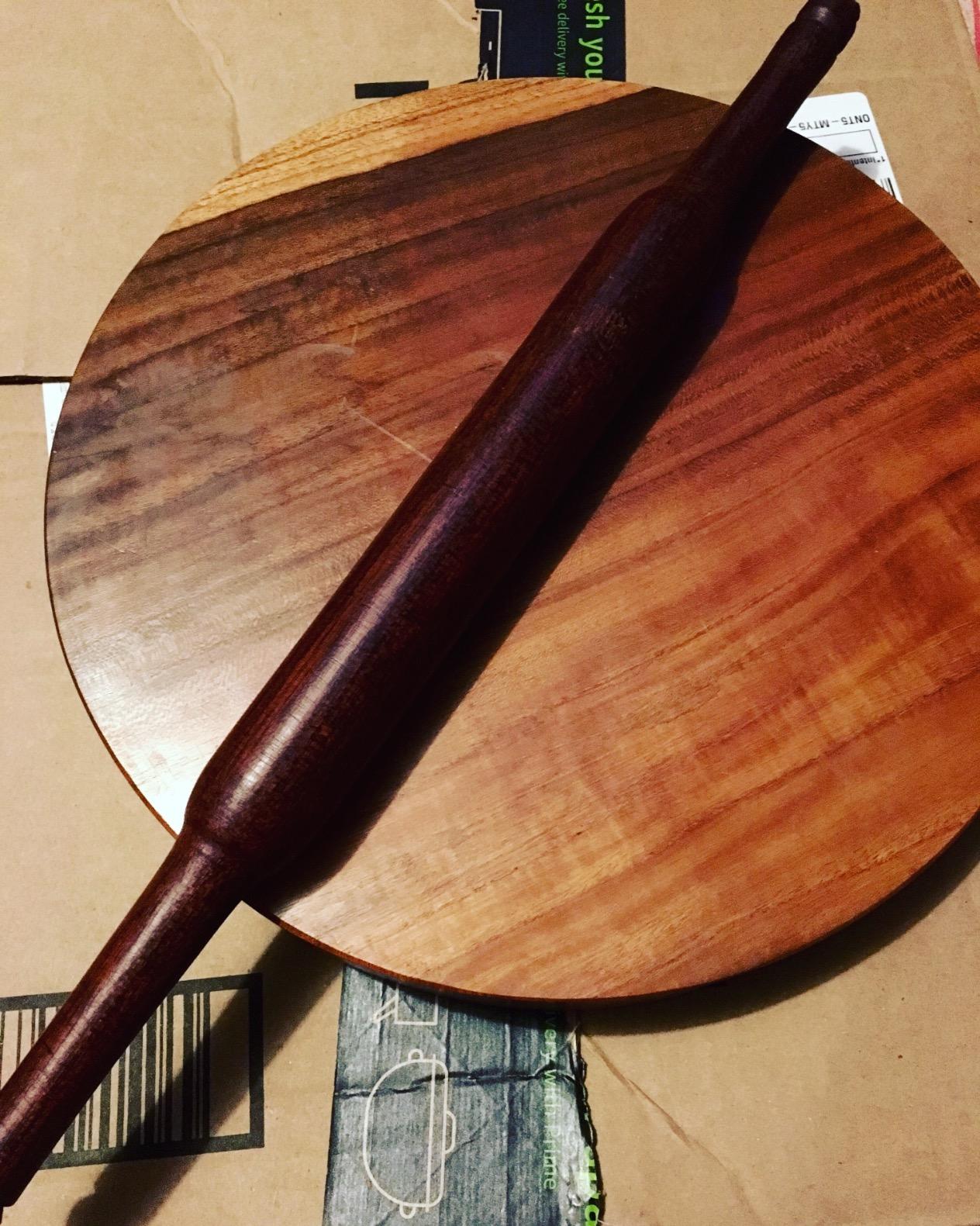 Wooden Rolling Board & Roller,Sagwan Wood, Chakla Belan, Polpat Belan, Chapati Maker,Valentine Day Gifts customer photo 1