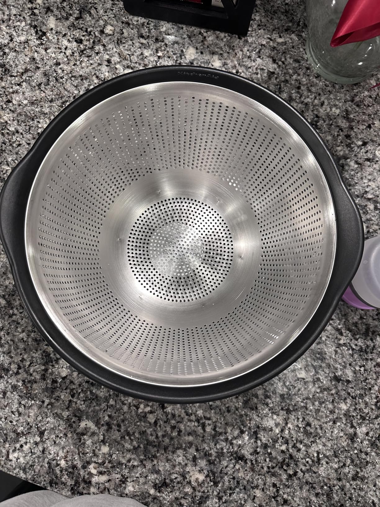 KitchenAid Stainless Steel Colander, 5 Quart, Black customer photo 2
