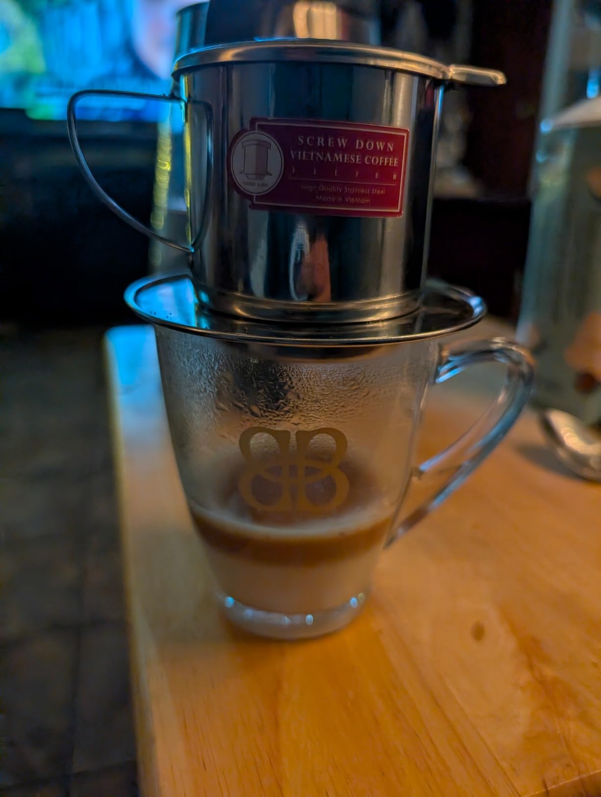 Vietnamese Coffee Filter Maker Press. Screw Down Phin Made in Vietnam. Authentic (1, Medium (8 oz)) customer photo 1