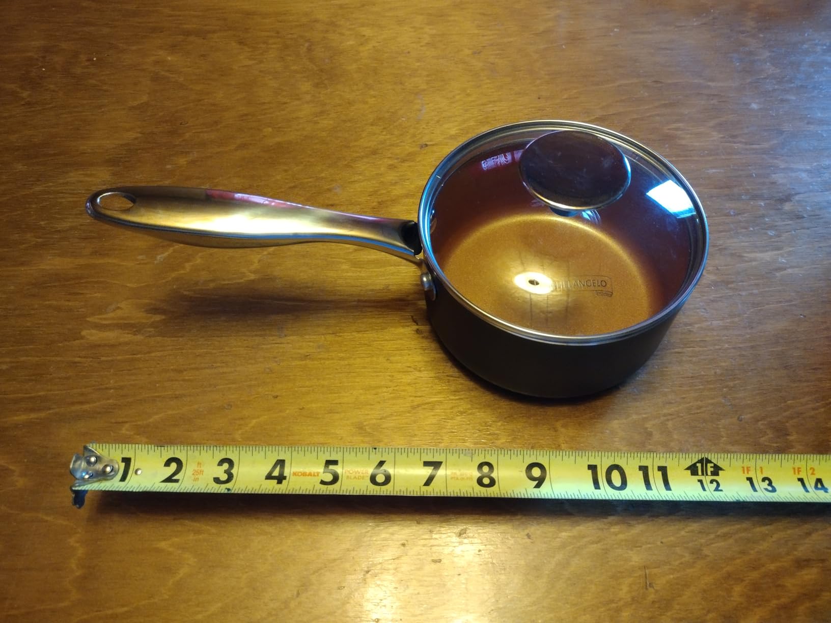 MICHELANGELO Sauce Pan with Lid, Ultra Nonstick 3 Qt Saucepan with Lid, 3 Quart Non Stick Pot Induction Compatible, Ceramic Small Pot, Copper customer photo 1