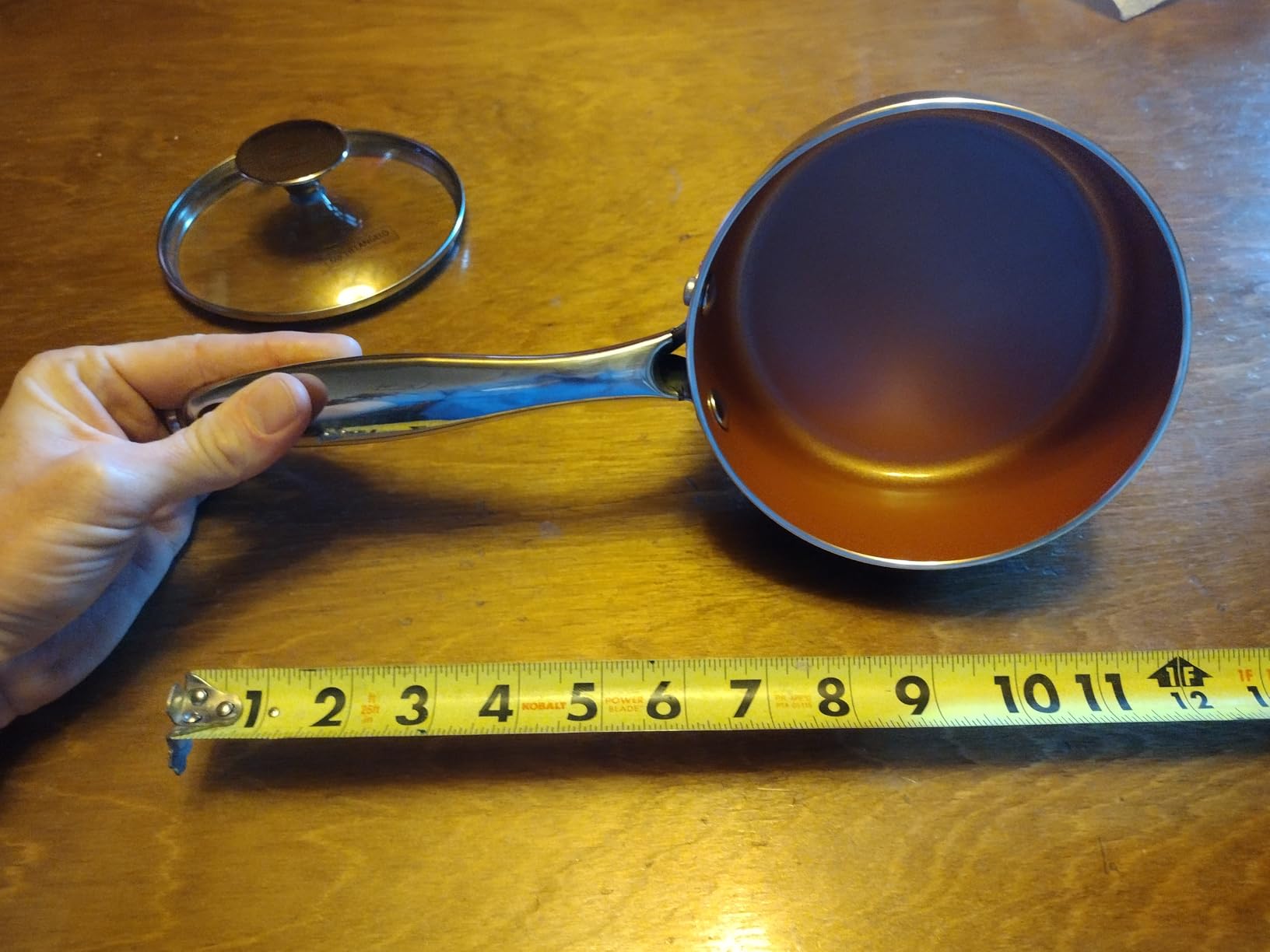 MICHELANGELO Sauce Pan with Lid, Ultra Nonstick 3 Qt Saucepan with Lid, 3 Quart Non Stick Pot Induction Compatible, Ceramic Small Pot, Copper customer photo 2