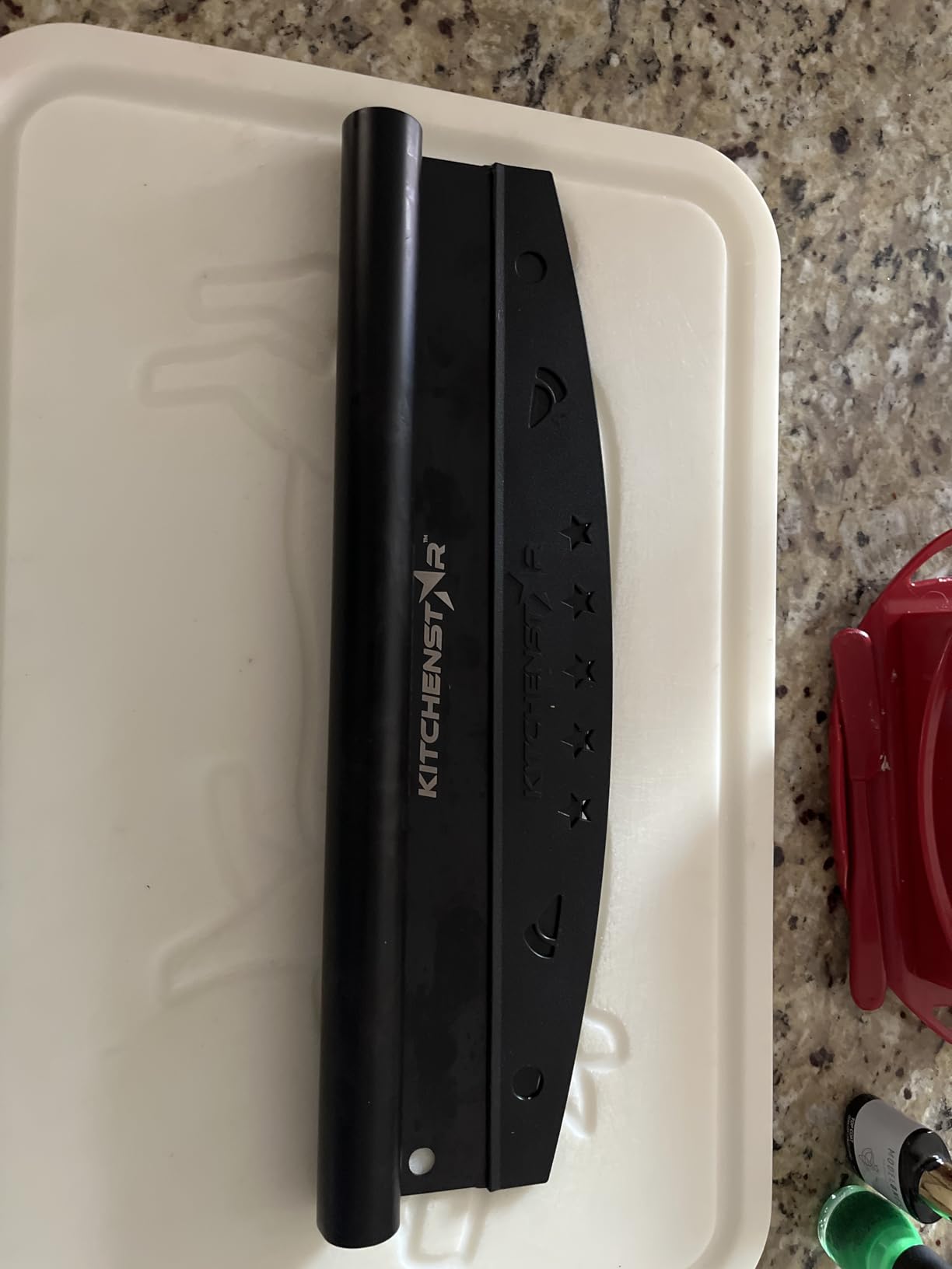 KitchenStar 16-Inch Pizza Cutter Rocker Blade - Sharp Stainless Steel Slicer Knife, Protective Cover, Dishwasher Safe, Large - Professional Pizza Oven Accessories customer photo 1