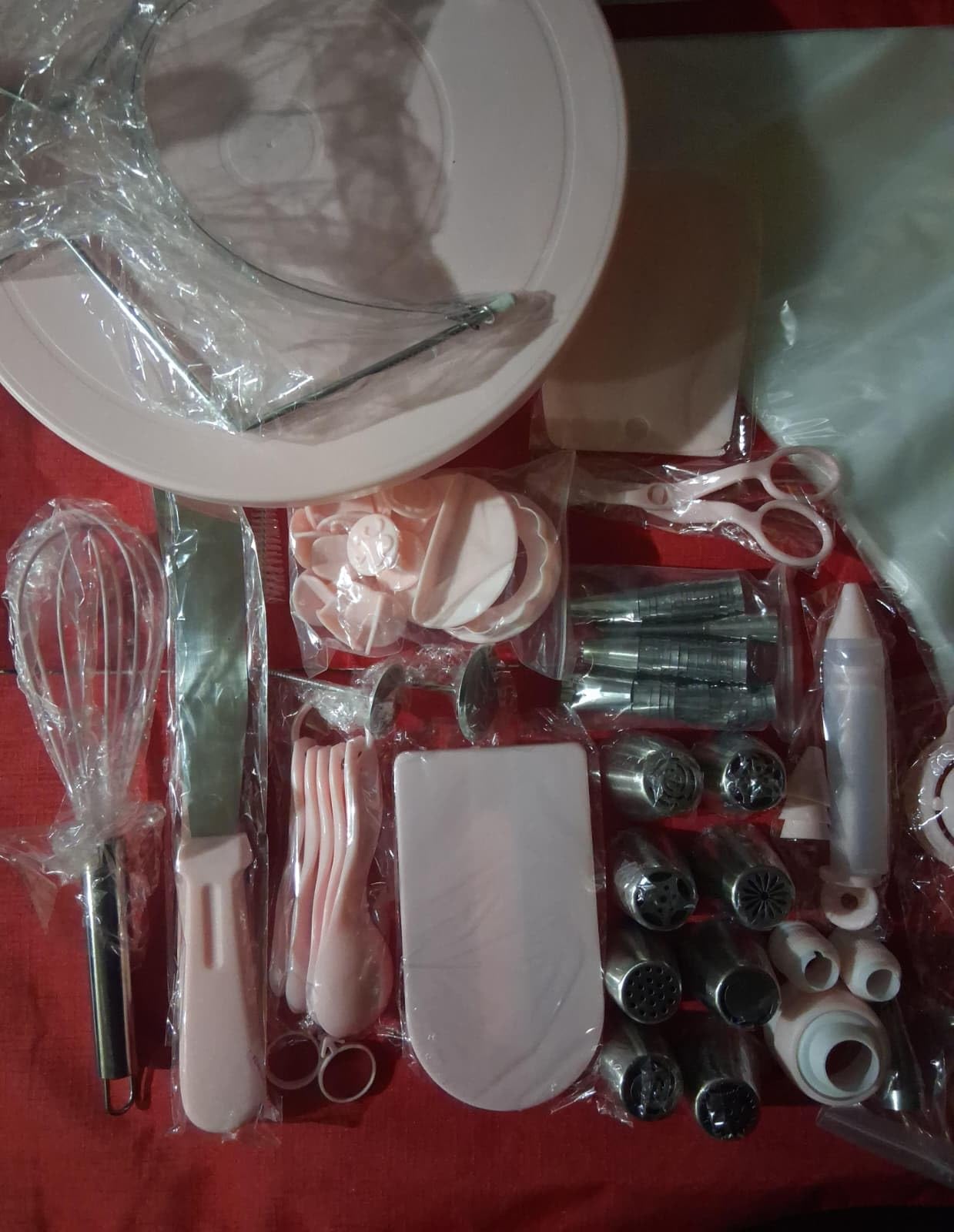 Kootek 71PCs Cake Decorating Kit, Baking Supplies Tools - Includes Cake Stand Turntable, 12 Icing Piping Tips Set, 2 Frosting Spatulas, 3 Scrapers, 50+2 Piping Bags, Coupler, Video Tutorial, Booklet customer photo 1