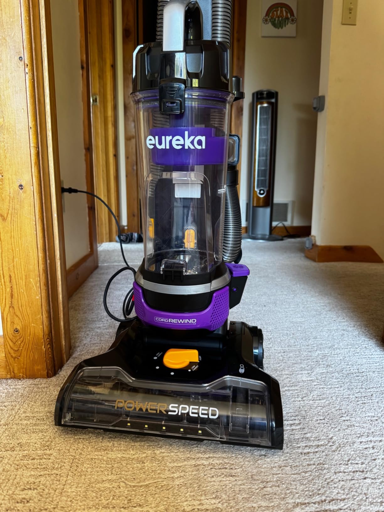 Eureka Powerful Lightweight Upright Vacuum Carpet and Floor, PowerSpeed NEU202 with Automatic Cord Rewind, Purple customer photo 2