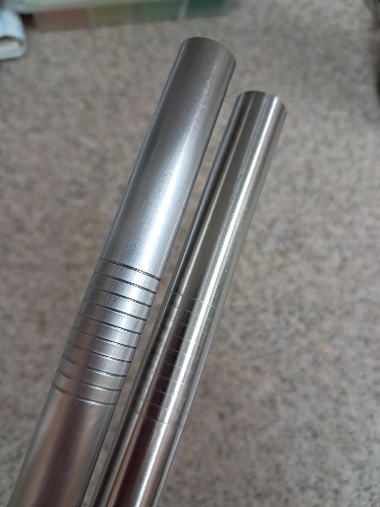 2 Point End BOBA Straw Stainless Steel Extra Wide 1/2
