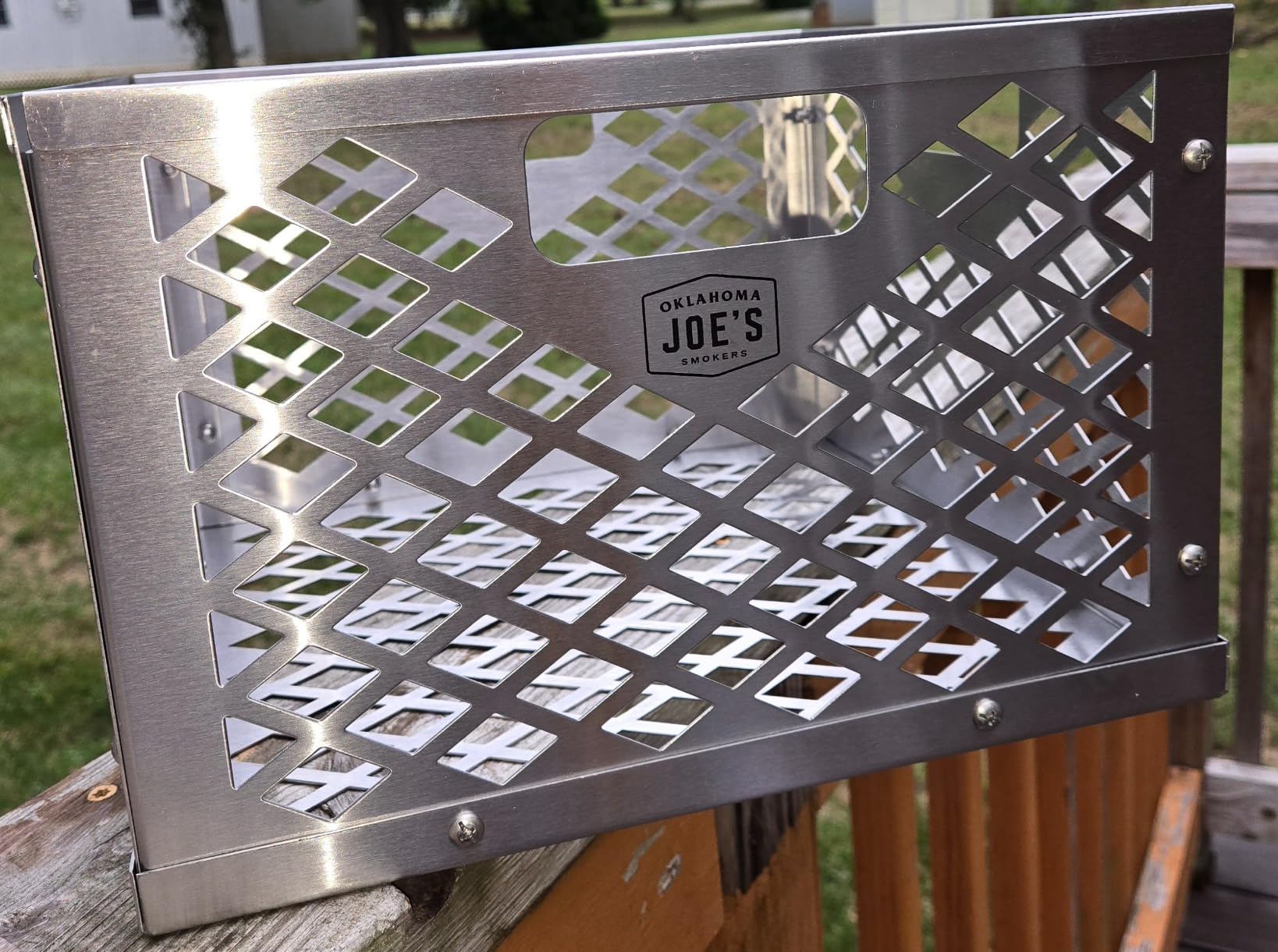 Oklahoma Joe's 5279338P04 Stainless Steel Offset Smoker Charcoal Firebox Basket, Silver customer photo 2