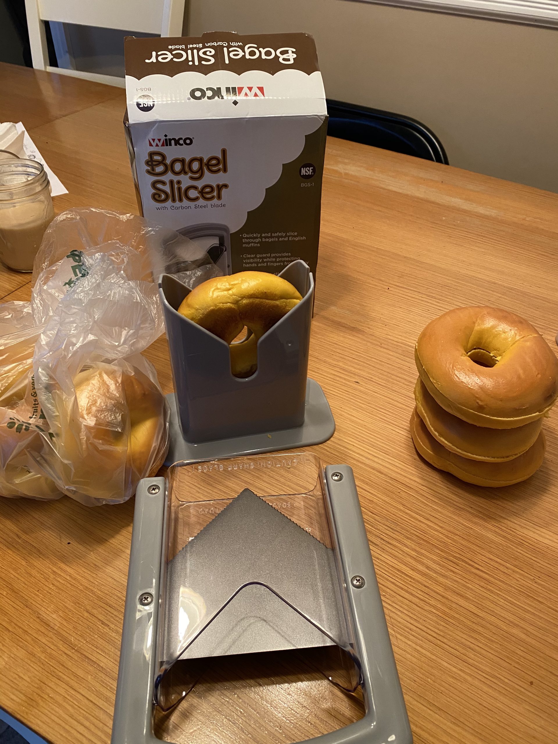 Winco BGS-1 Commercial Manual Bagel Slicer,Gray customer photo 2