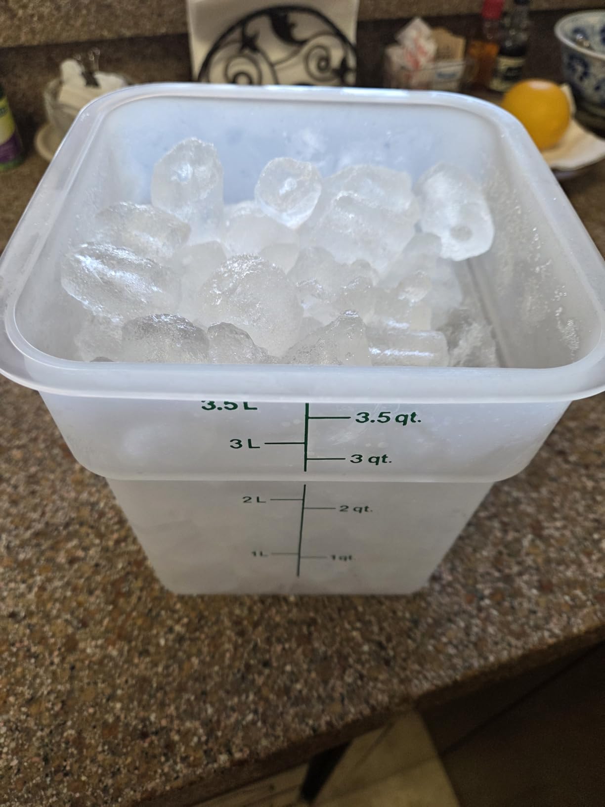 Cambro Food Storage Container with Lid (Microwave Safe and BPA-Free) - 2 Pack - Classic Series Square with Green Lid - 4 QT (Quart) - Commercial Grade for Food Prep (Translucent) customer photo 1