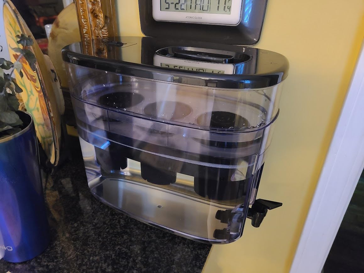 Invigorated Water - Alkaline Countertop Water Filter Dispenser, Large 53-Cup Capacity, Mineralized Alkaline Water, BPA-Free, 96 Gallons/Filter (White, 3 Filters Included) customer photo 1